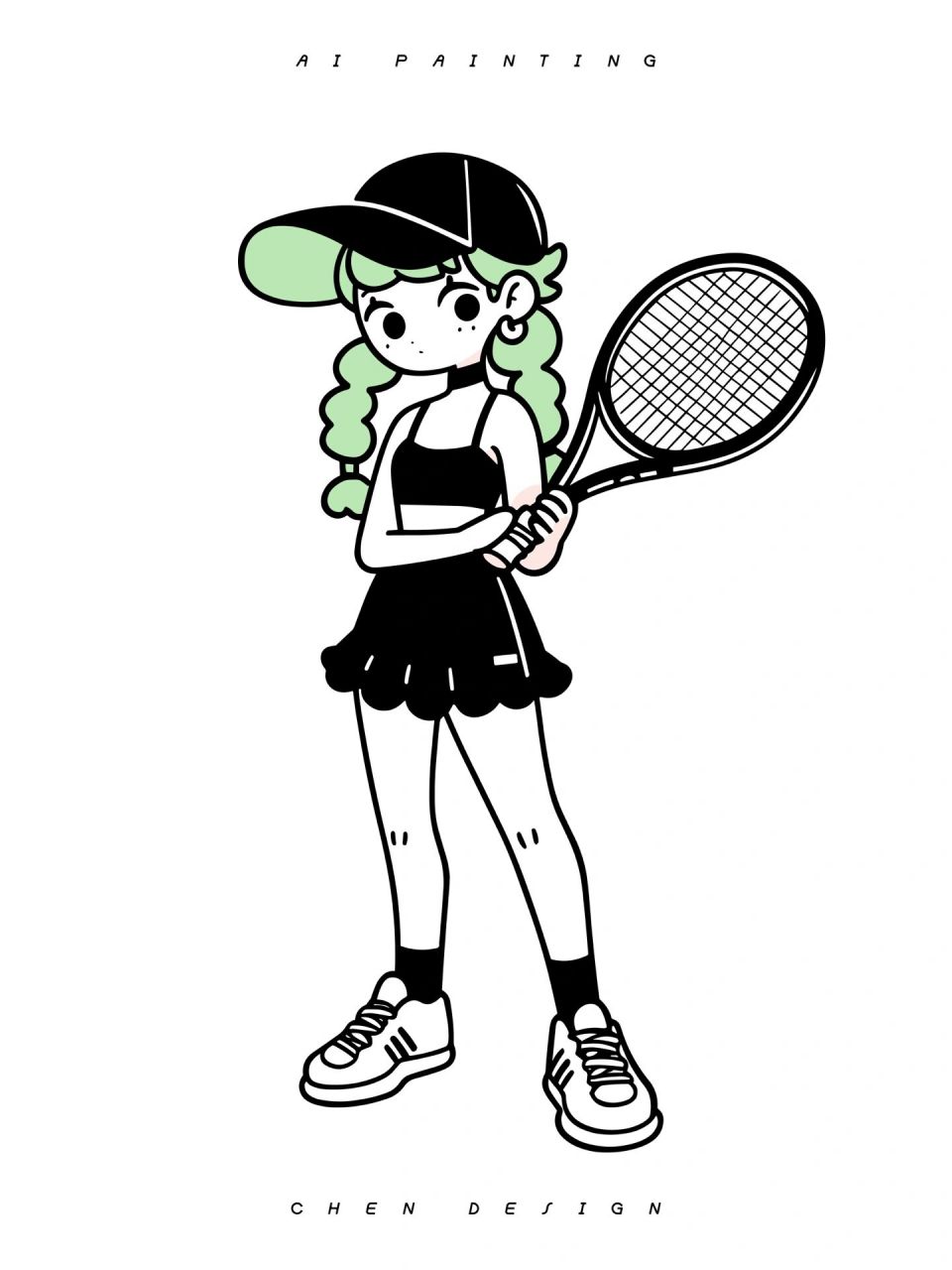 midjourney 绘画系列 · 网球女孩 含教程 近期收到太多私信求咒语