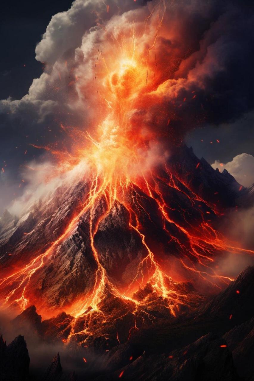 火山的种类图片大全图片