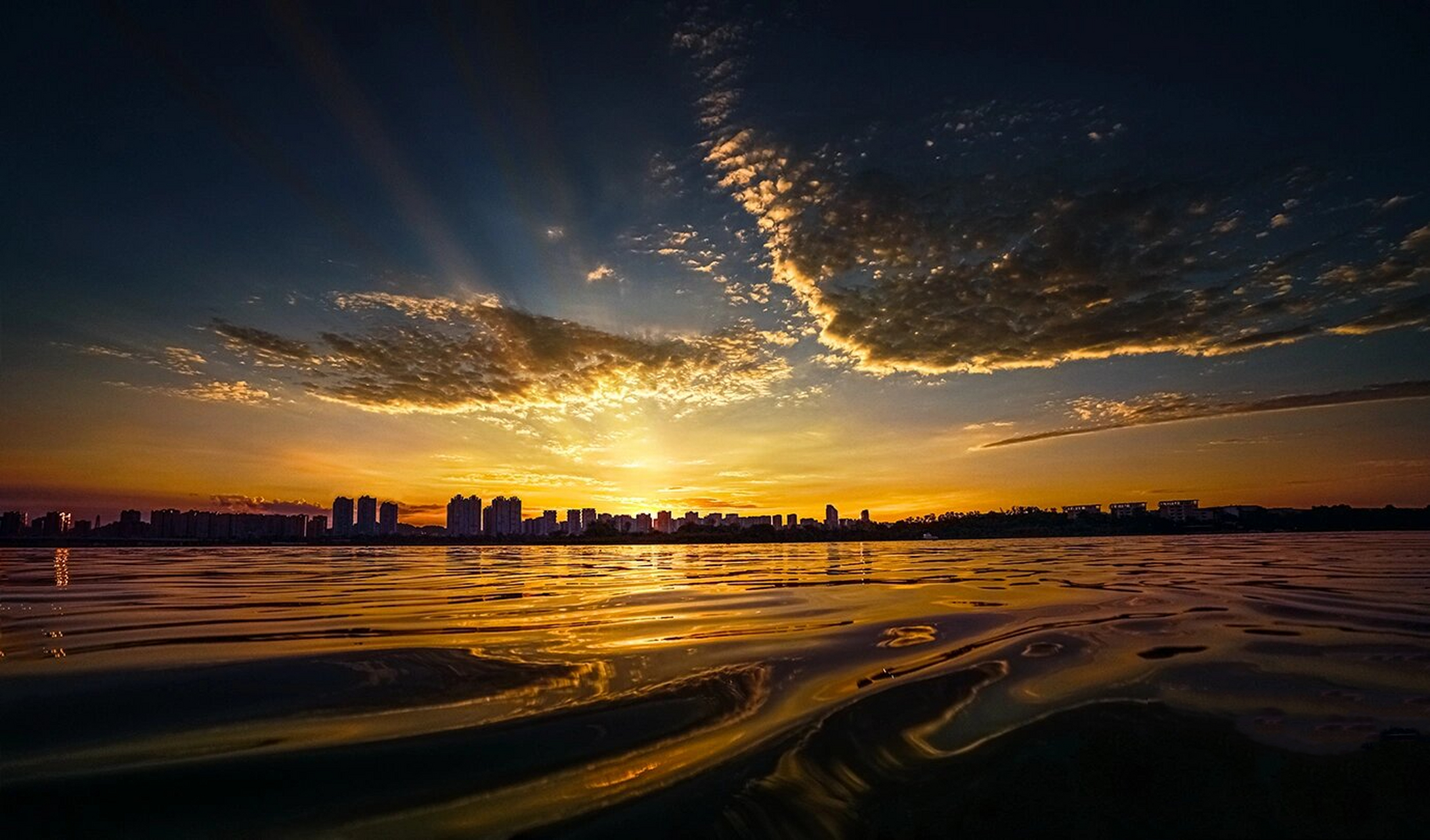 遂宁涪江河 涪江河的早晨