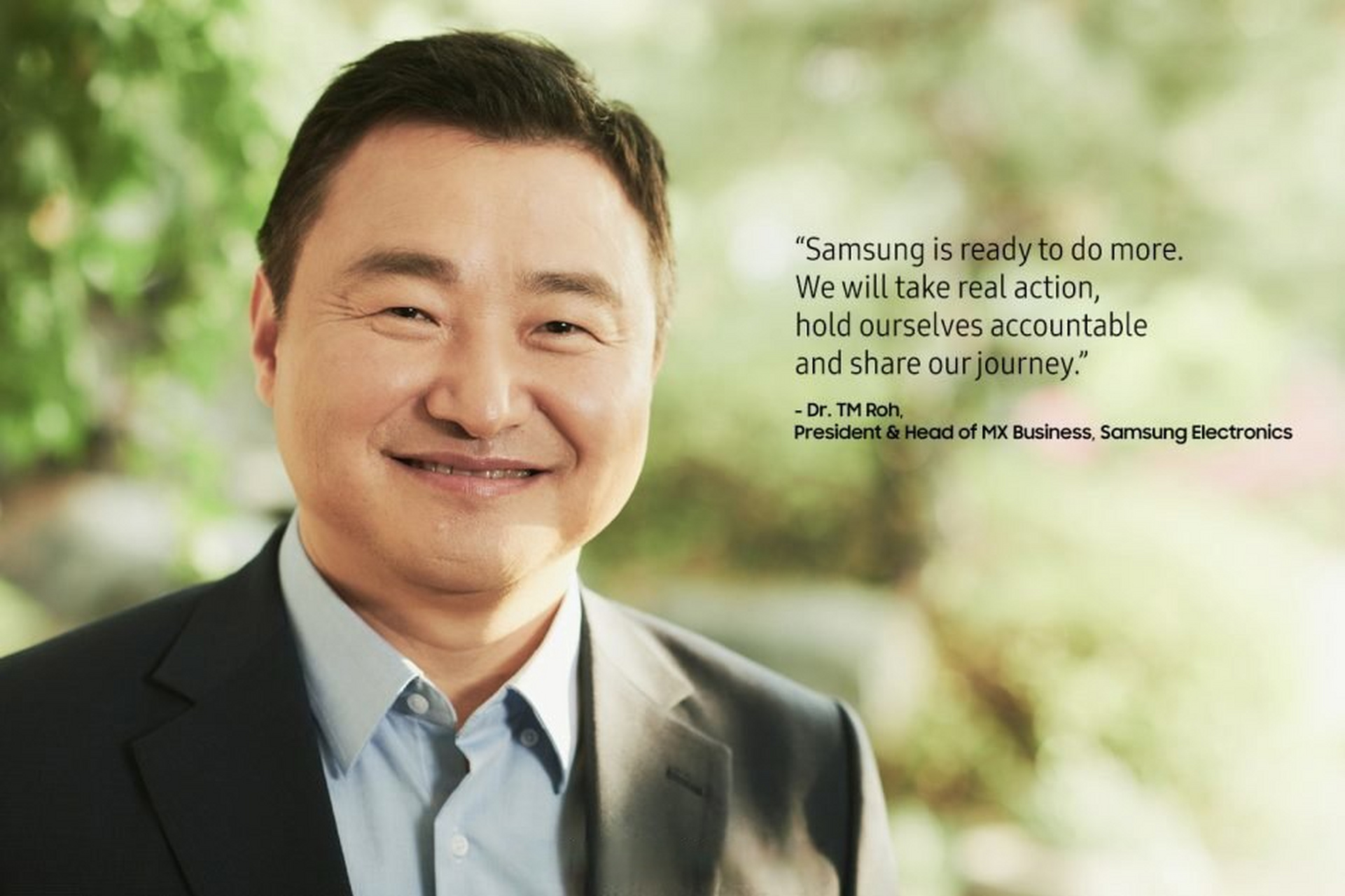 移动体验业务负责人卢泰文(tm roh)强调了三星将坚持