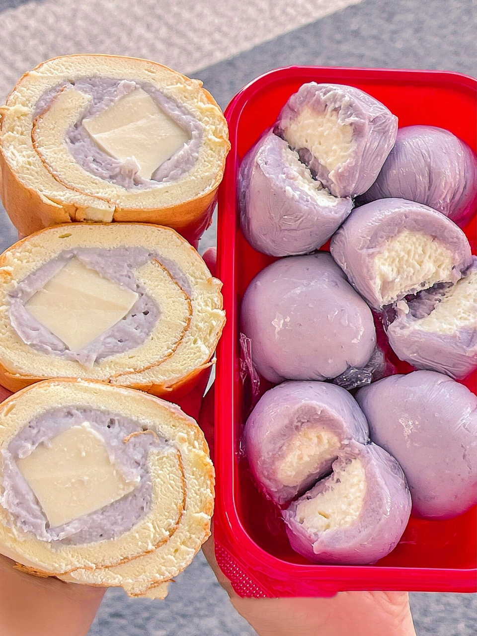 上海|冻一冻更好吃的芋泥奶冻卷 周五下班后排队半小时买到的, 主打的