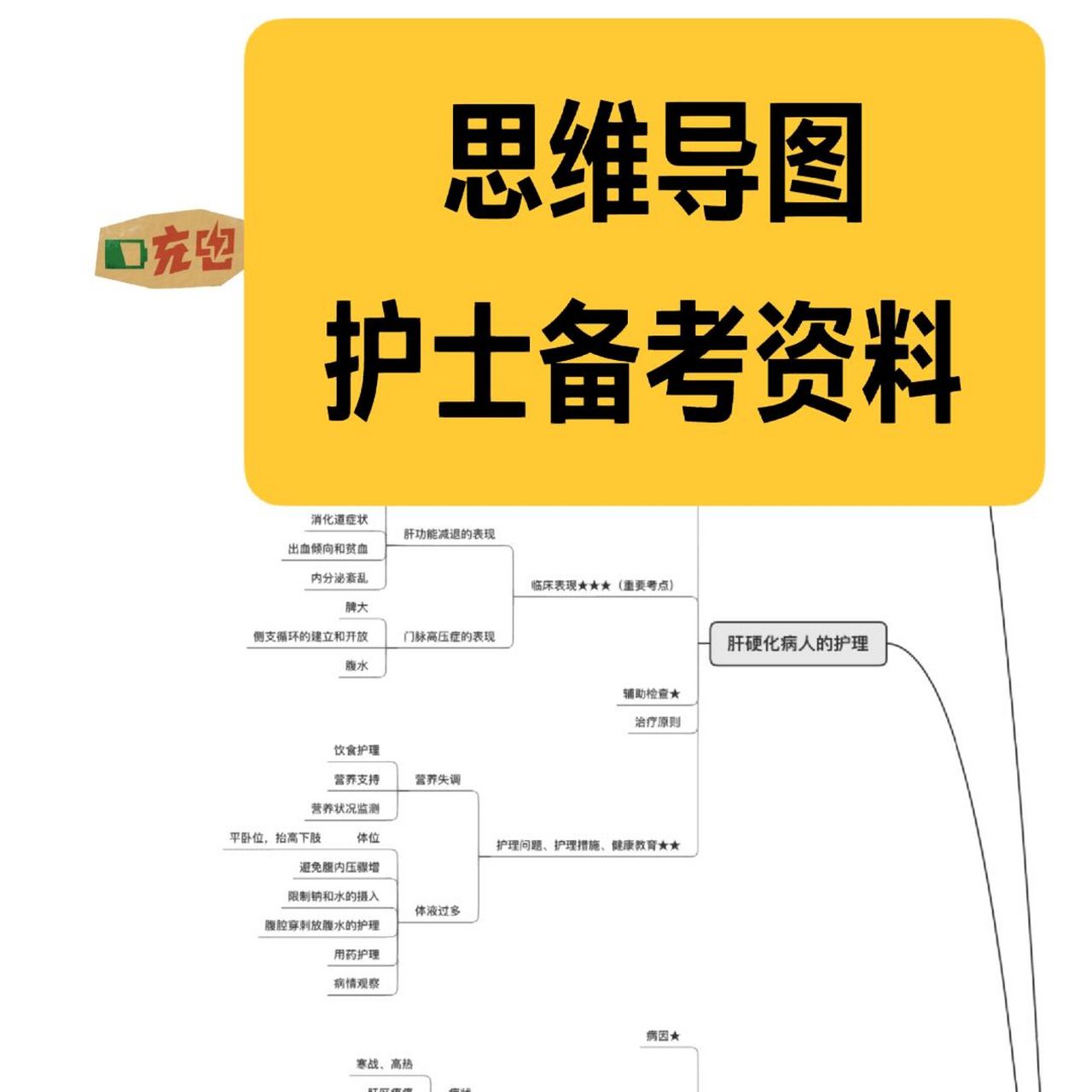 思维导图 护士备考资料~真诚分享 第1 章~第21章思维导图 护士资格证