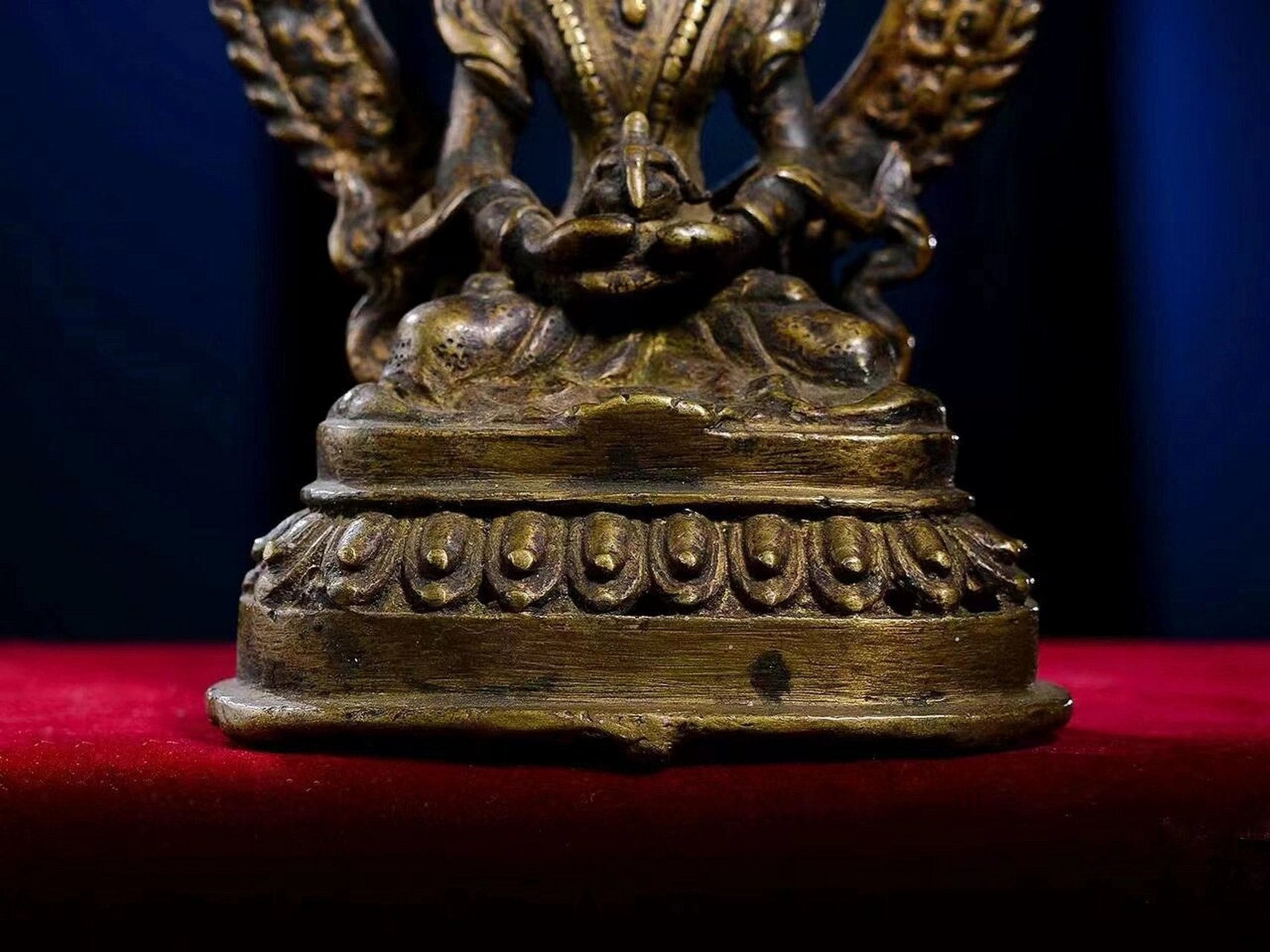 清代 长寿佛 藏传清代长寿佛无量寿佛像 造像大开门 原装分体背光