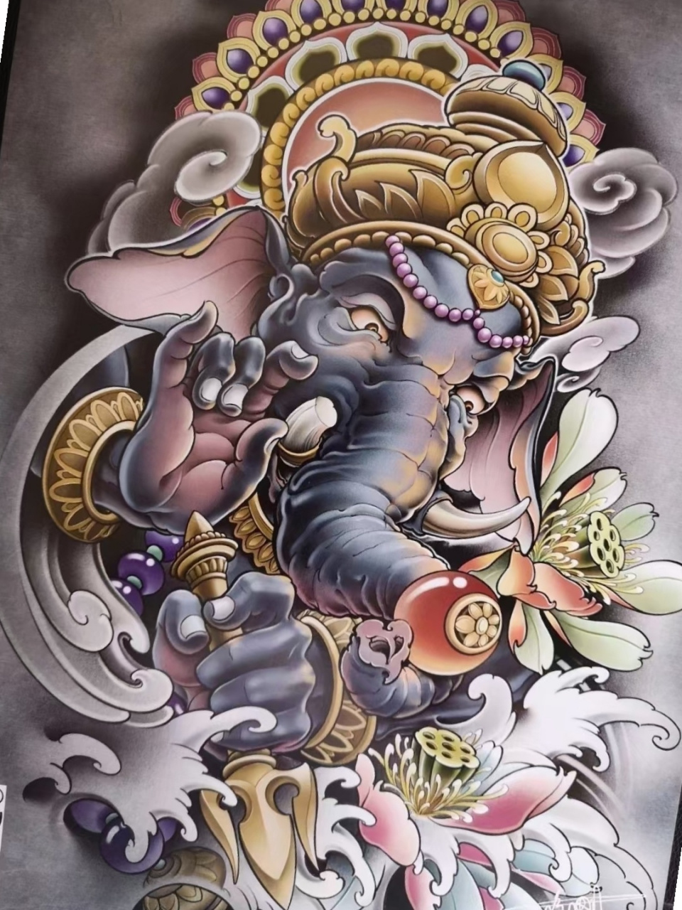 泰国象神 手稿图片