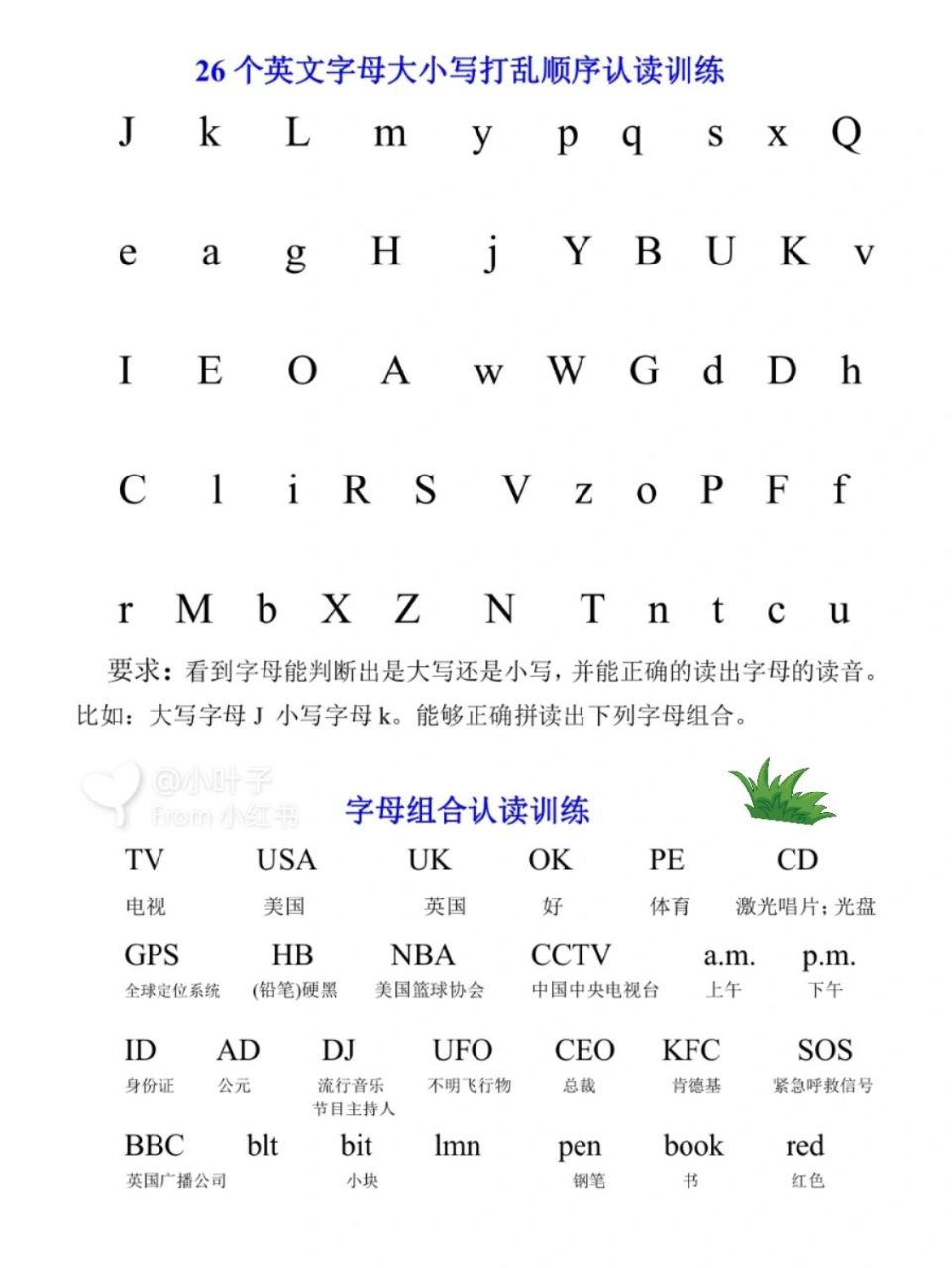 24个英文字母怎么读图片