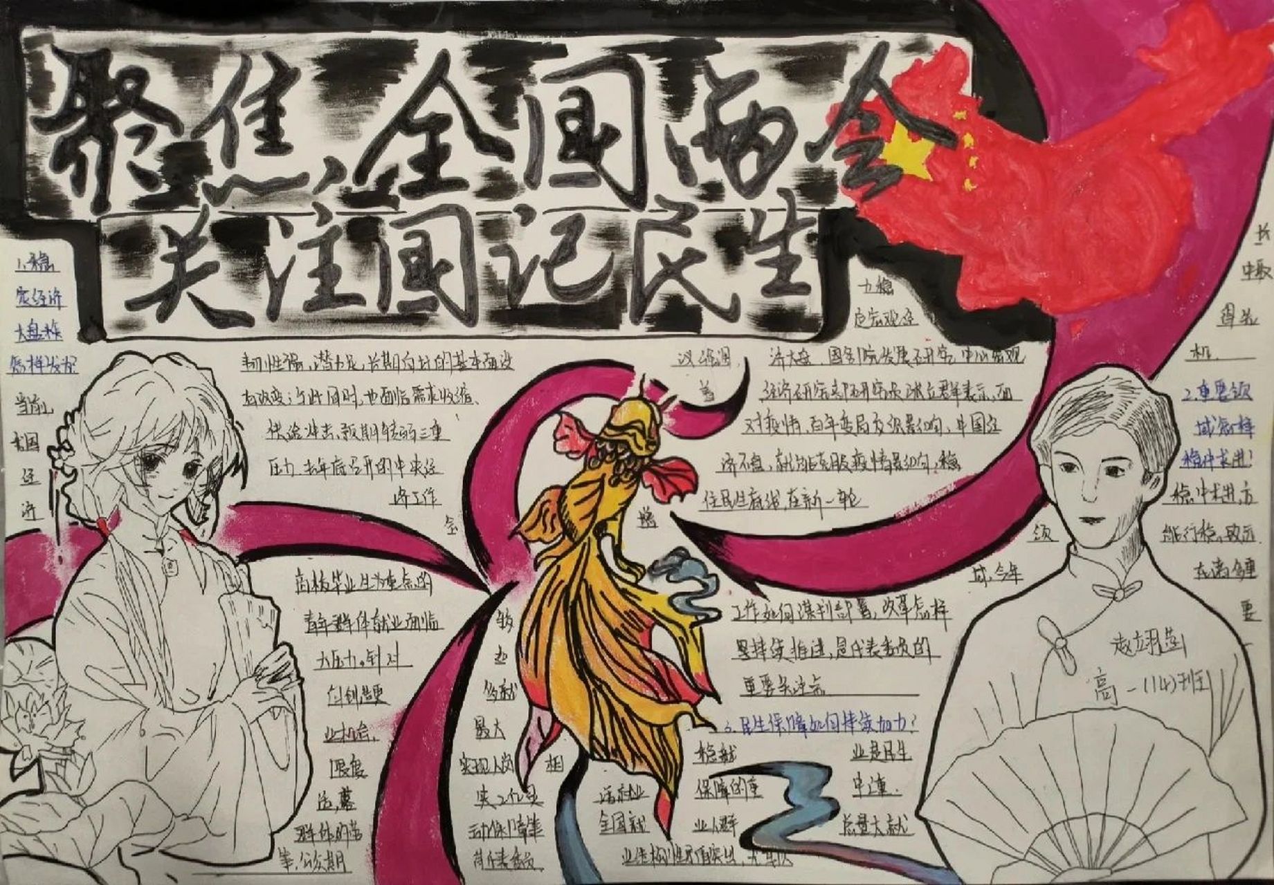 聚焦全国两会关注国计民生手抄报 聚焦全国两会关注国计民生手抄报 记