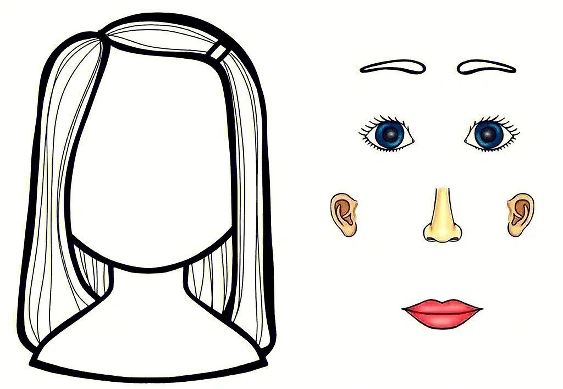 亲子早教|认识五官贴五官互动游戏打印素材 幼儿园益智区,亲子早教互