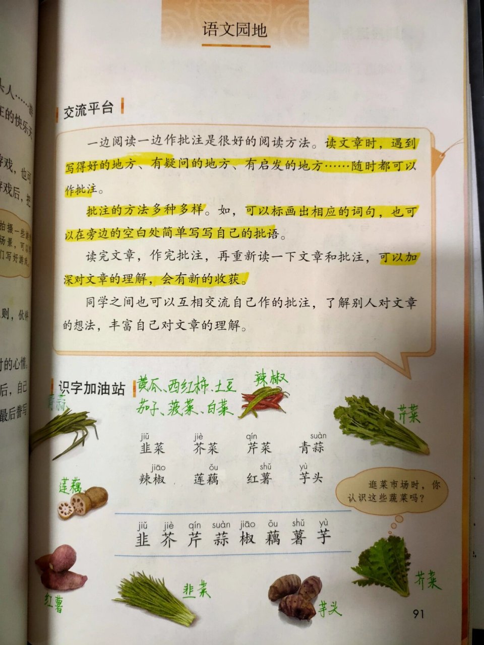 四年级上册《语文园地六》