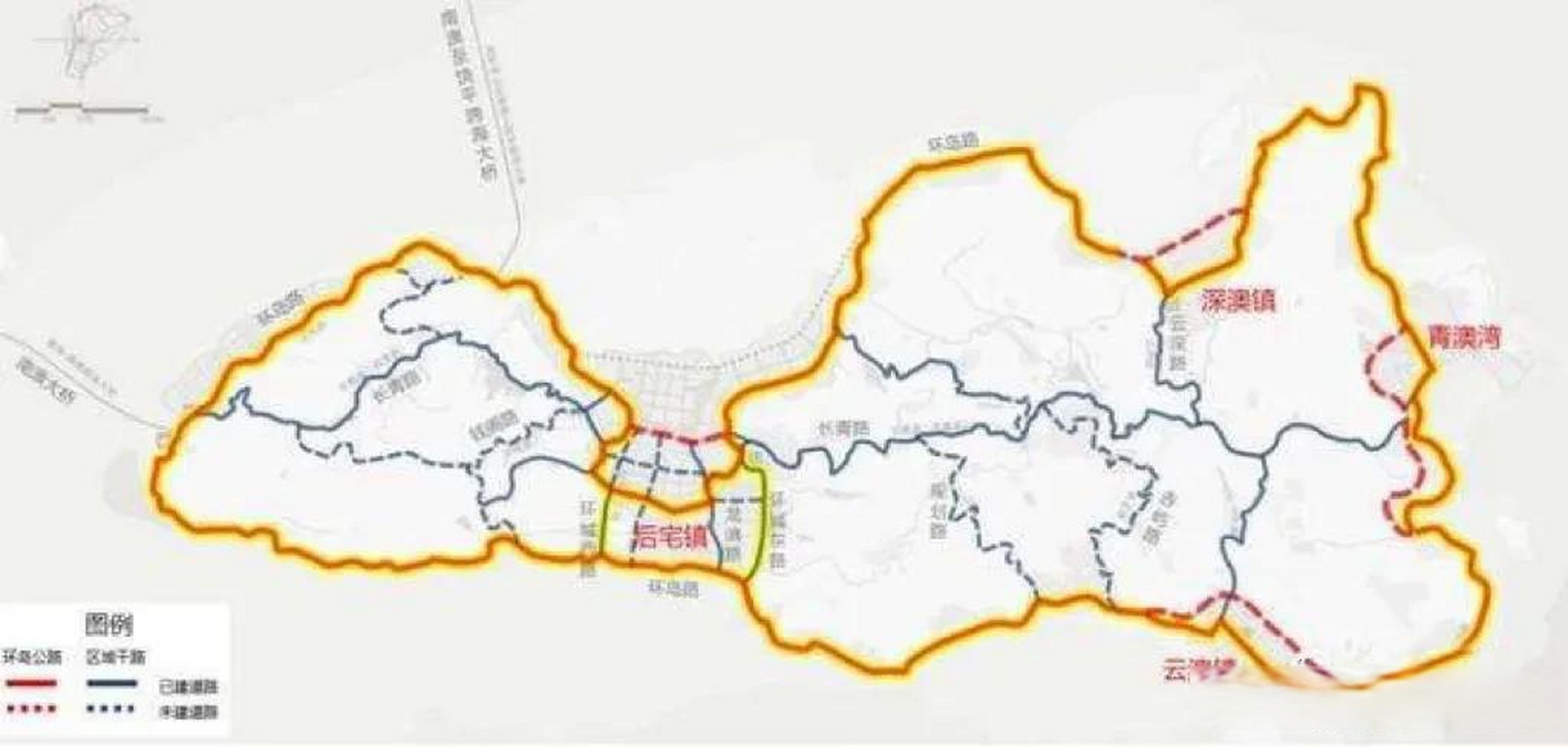 汕头南澳联络线首期工程的规划示意图 广东头条  汕头头条