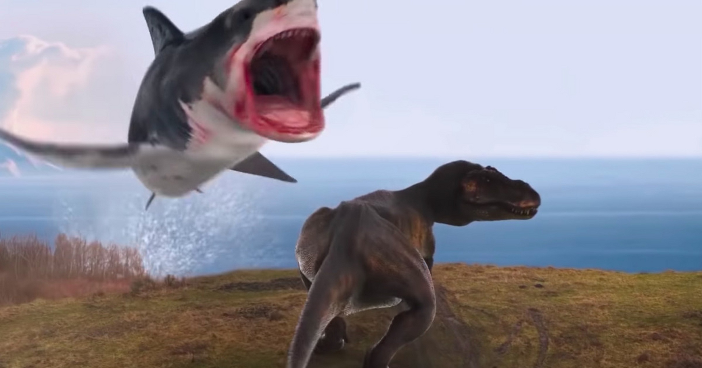 巨齿鲨vs火岩鲨图片