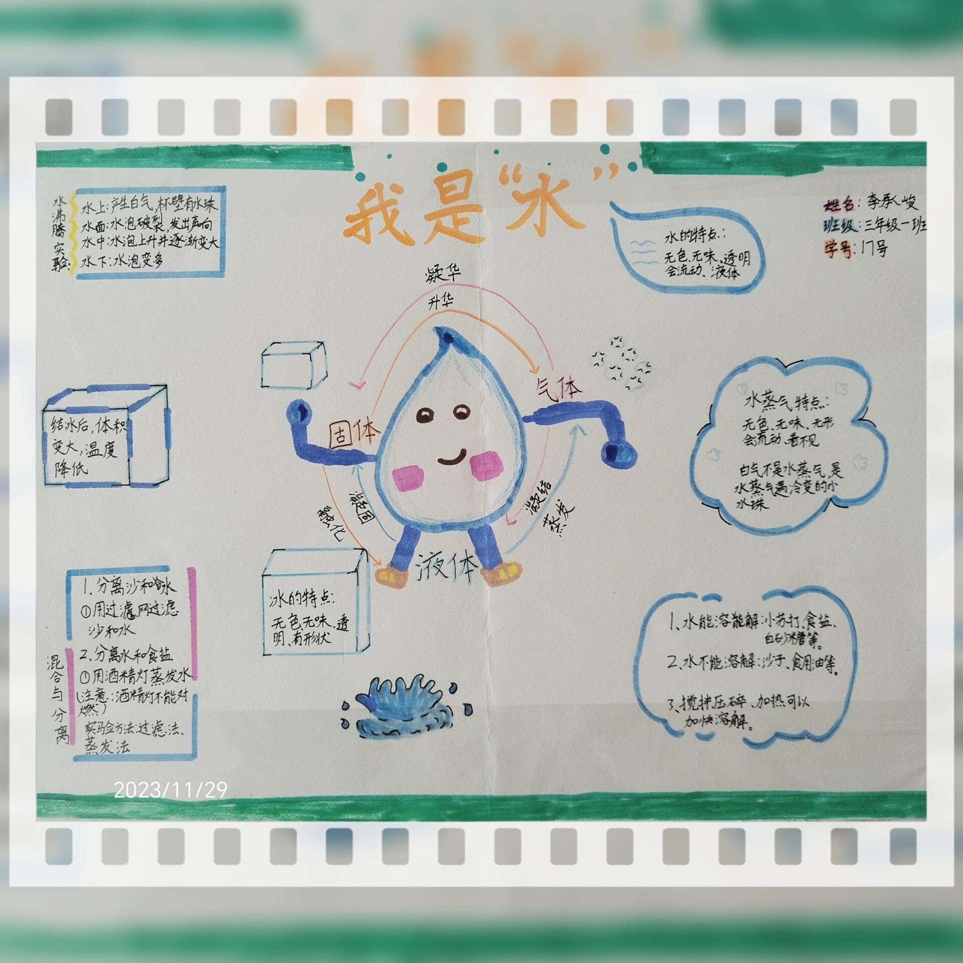 三年级 水 手抄报