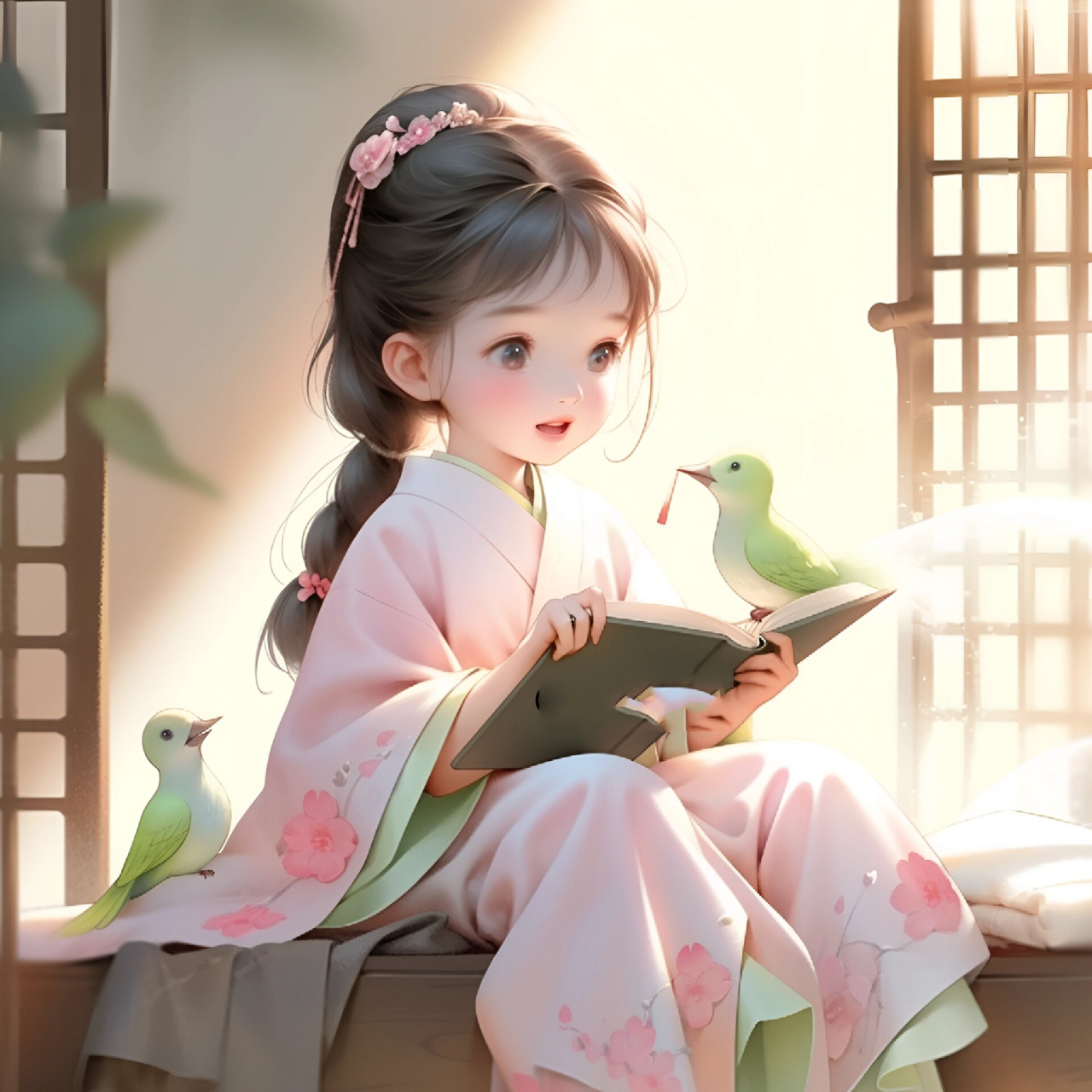 古风治愈头像‖像极了爱读书的你的样子 眼里有星辰大海,心中有繁花