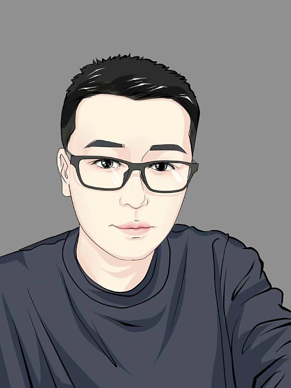 手绘卡通动漫男头像简约成熟又稳重!