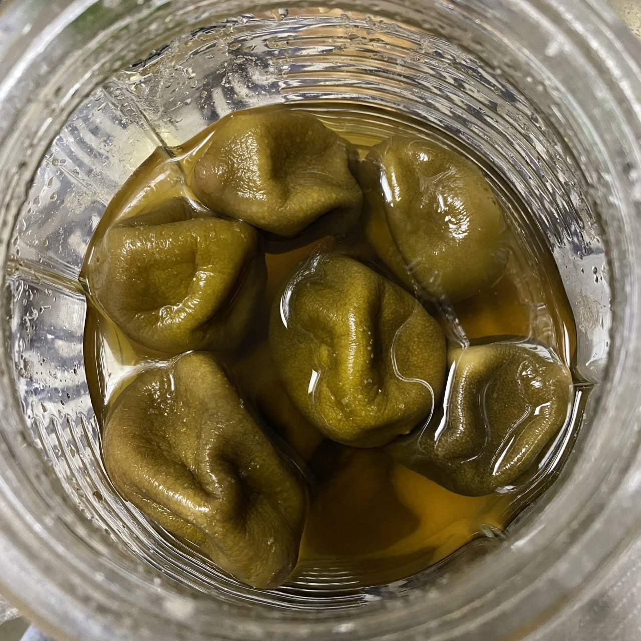 98腌柠檬快两年了,打开这样还能吃吗  这样子是正常的吗 还是已经