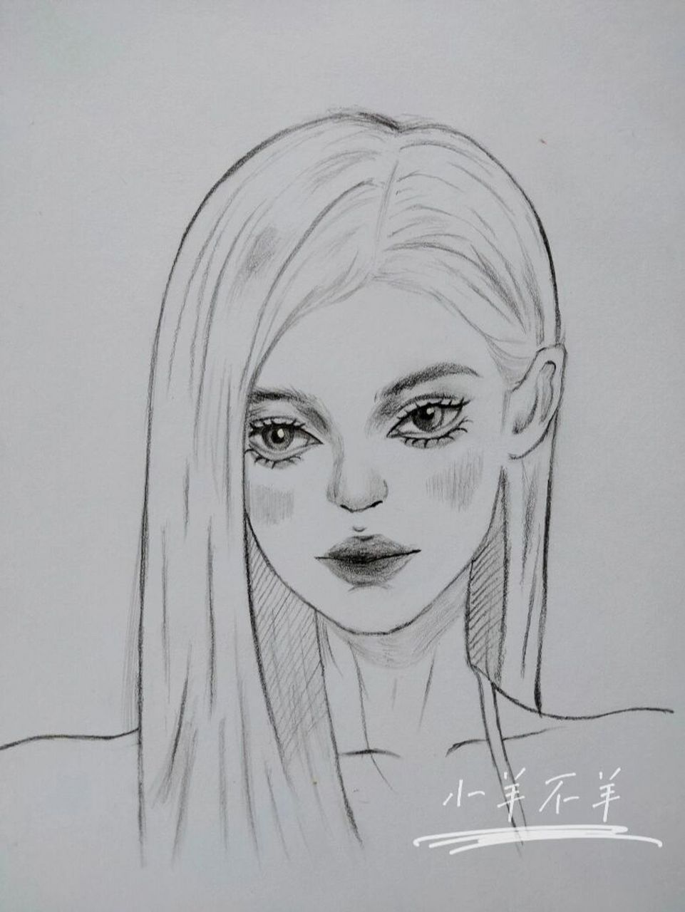 辣妹美女头像速写#绘画教程61(附过程) 辣妹速写|手绘简笔画74绘画