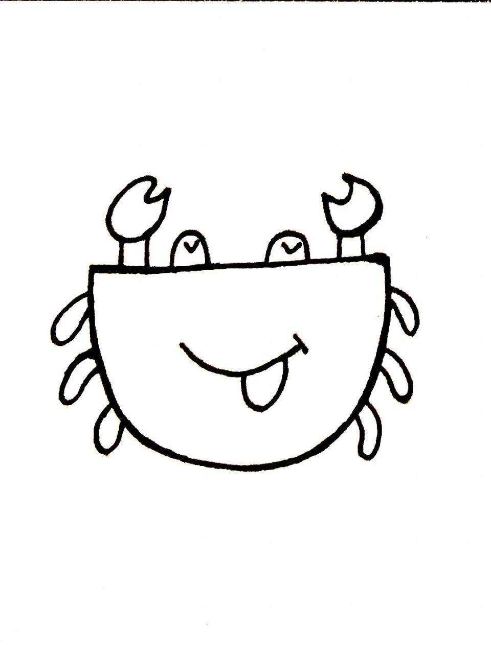 零基础 简笔画 day12  螃蟹02 今天画了9只可爱的小螃蟹,喜欢的小