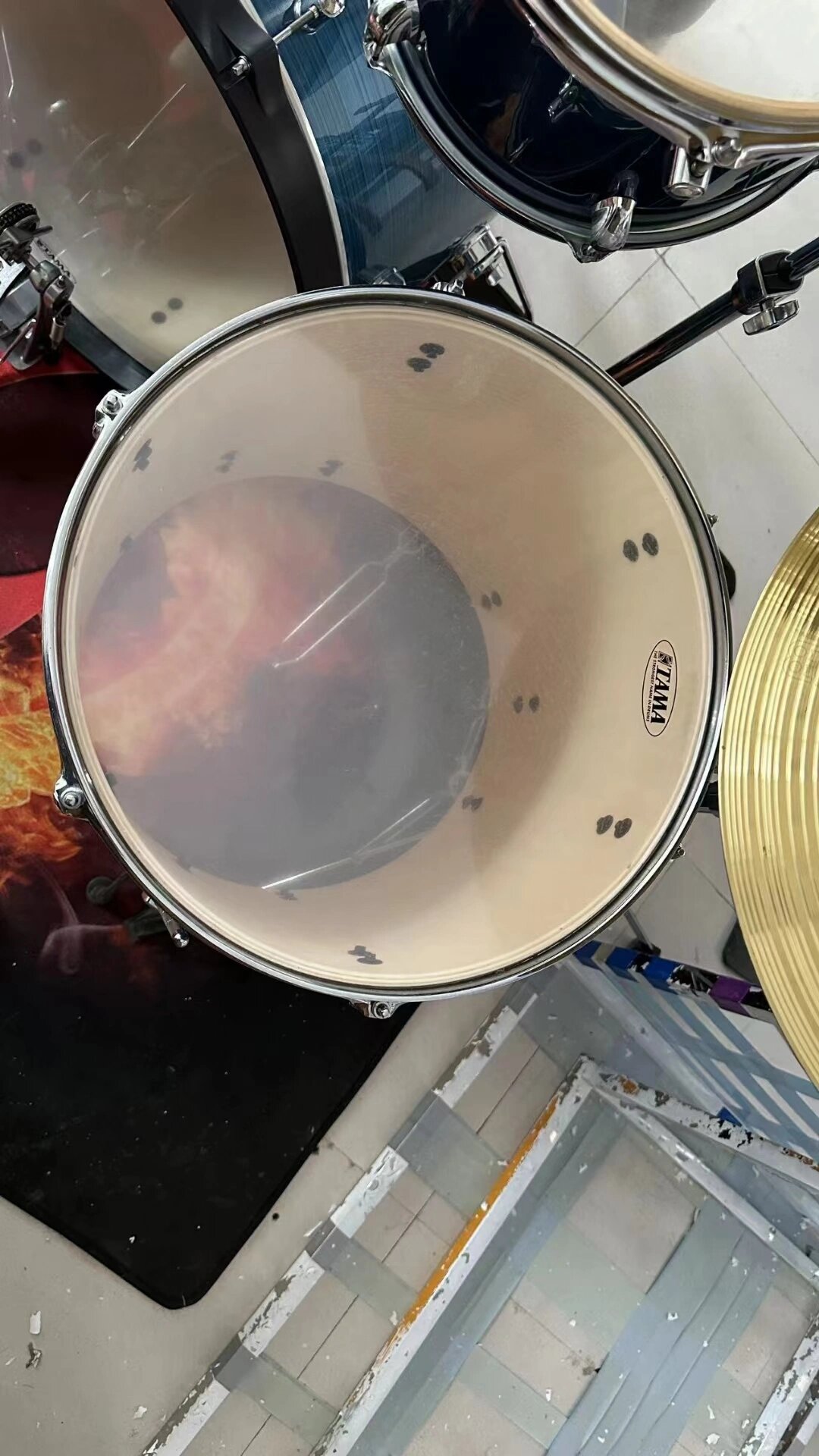 全新演奏级tama架子鼓一套  麦尔hc  tama架子鼓一套,五鼓四镲几乎