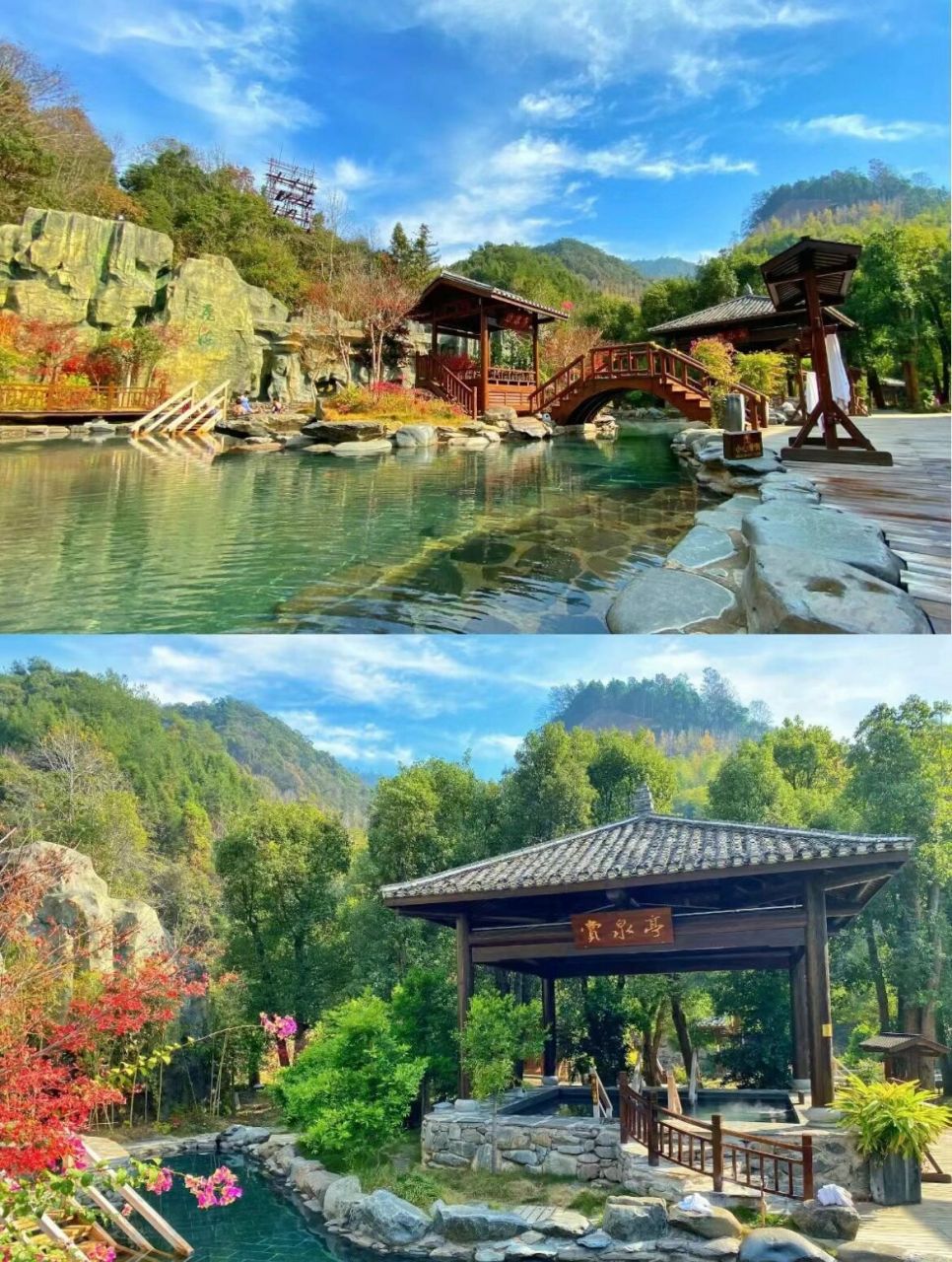 汤里森林温泉是国家aaaa级旅游景区景区73 是著名的养生温泉度假区
