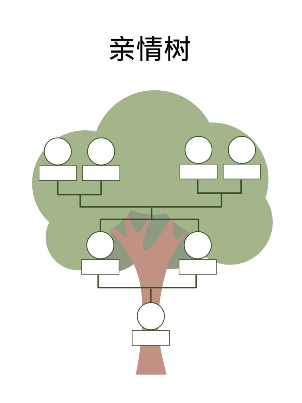 亲情树 教师可以代领学生张贴照片或者手绘
