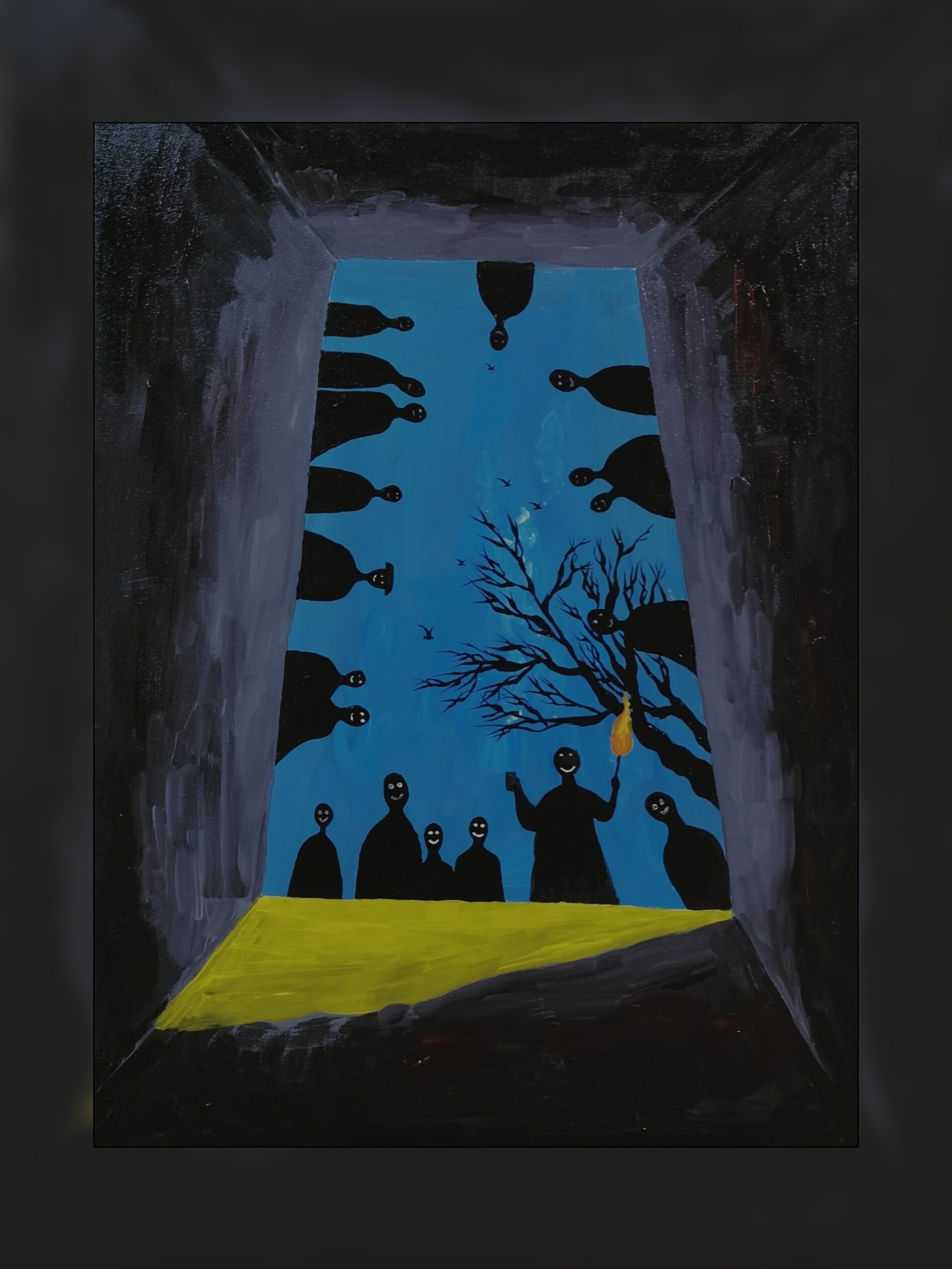 丙烯画|油画|暗黑系.凝望深渊