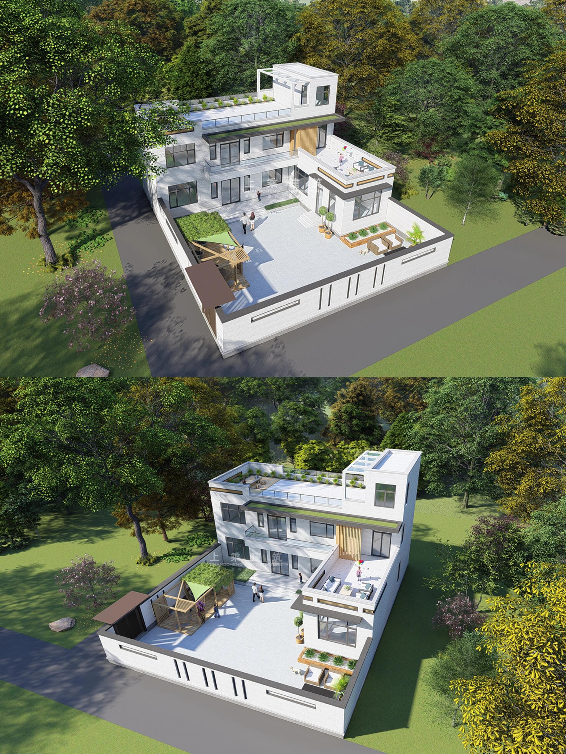 风自建别墅|附平面图 项目地址:湖北咸宁 占地面积:152平米 建筑面积