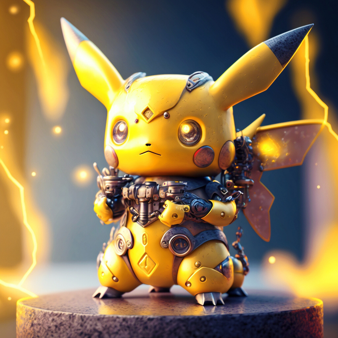 战神皮卡丘壁纸头像|想要做姓氏头像来 机甲版皮卡丘来了最近学了做