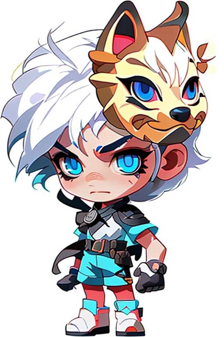 冒险岛纸娃娃结合stable diffusion创作3d 纸娃娃生成想要的面具男孩