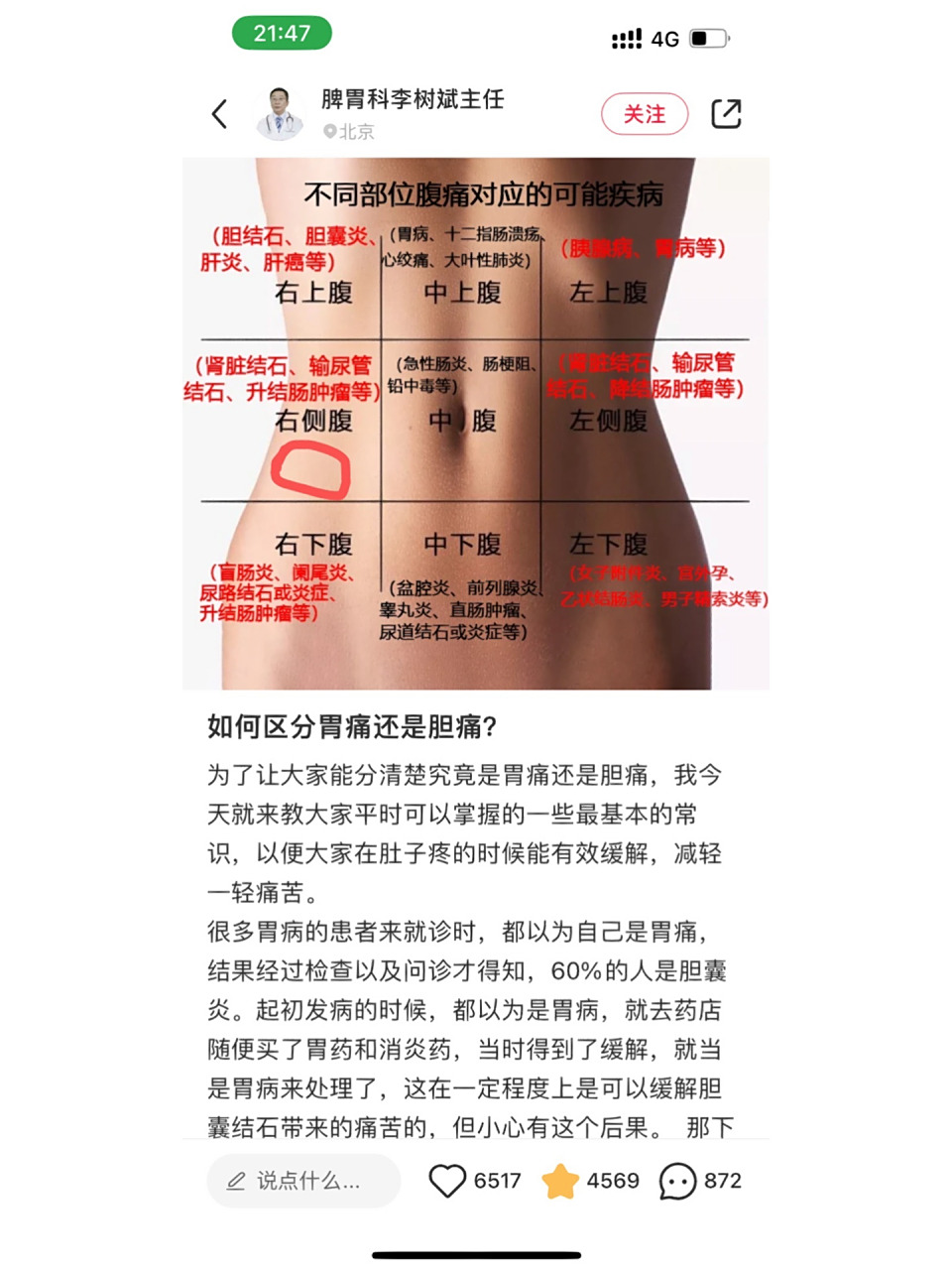 肚脐右侧画圈这里痛是怎么了呀 有没有姐妹知道,我最开始以为是菜吃少