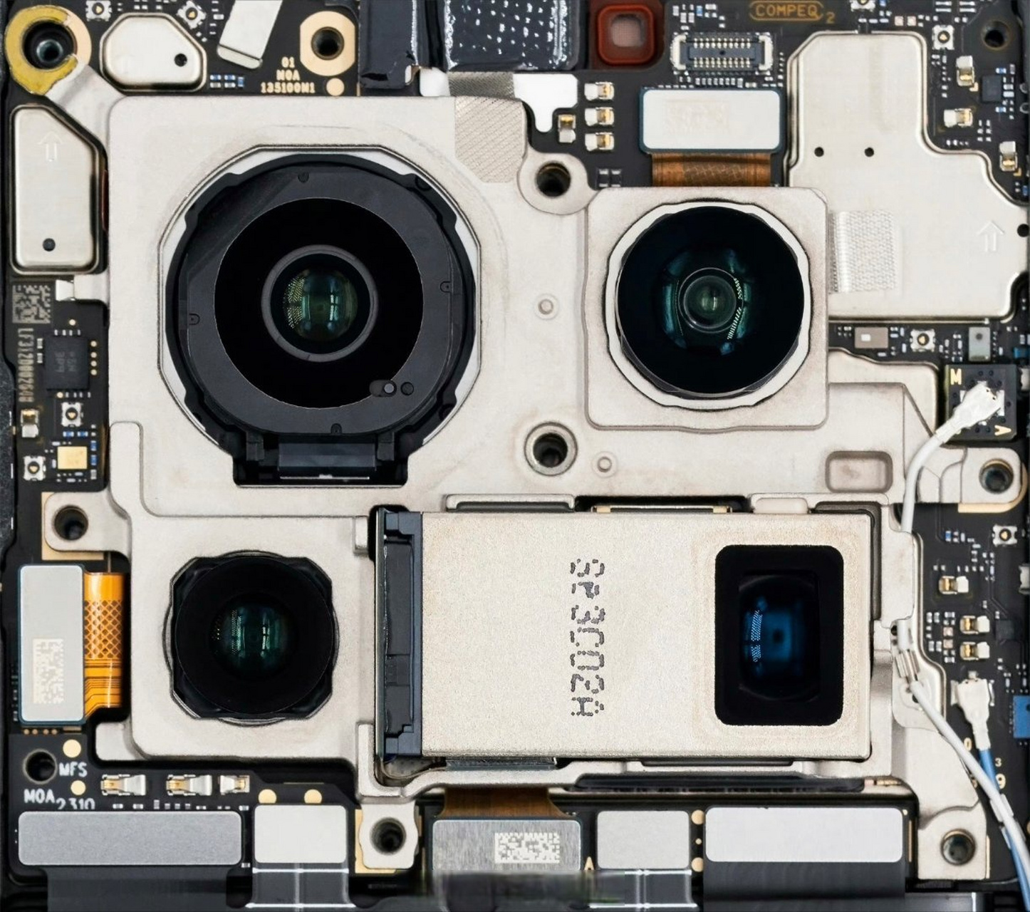 终于看清了小米13ultra摄像头模组堆叠.