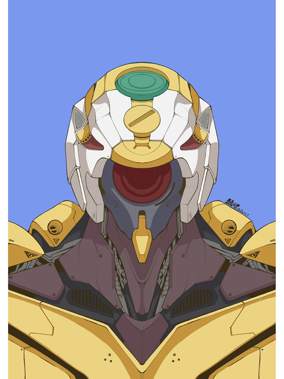 这个零号机太帅气了以至于自己画完都觉得帅炸了!