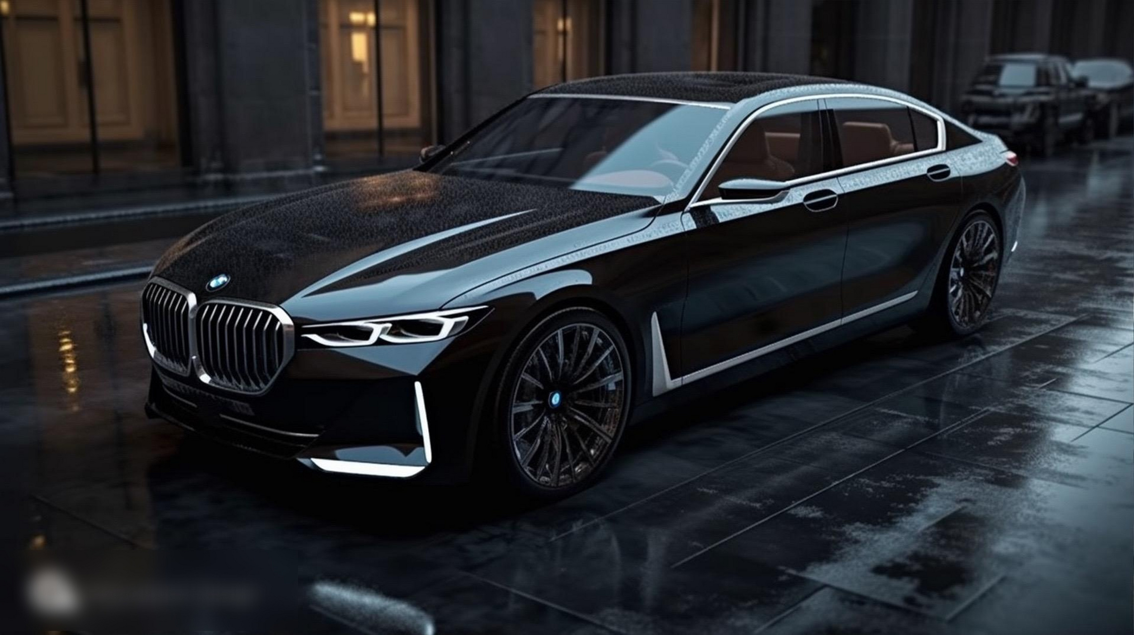 宝马9系超豪华大型轿车,修长的车身彰显运动与豪华风范.