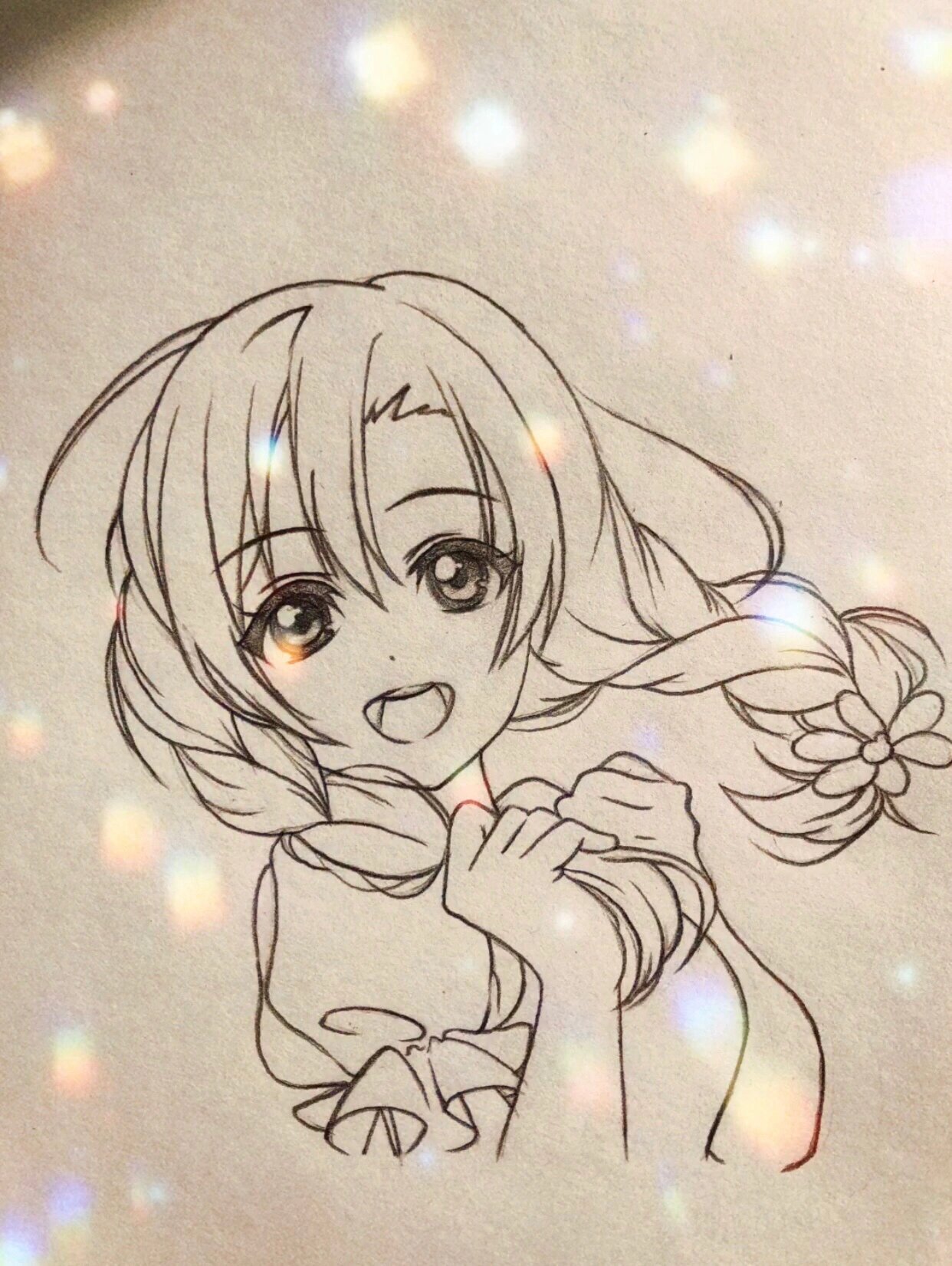 美少女动漫手绘附过程