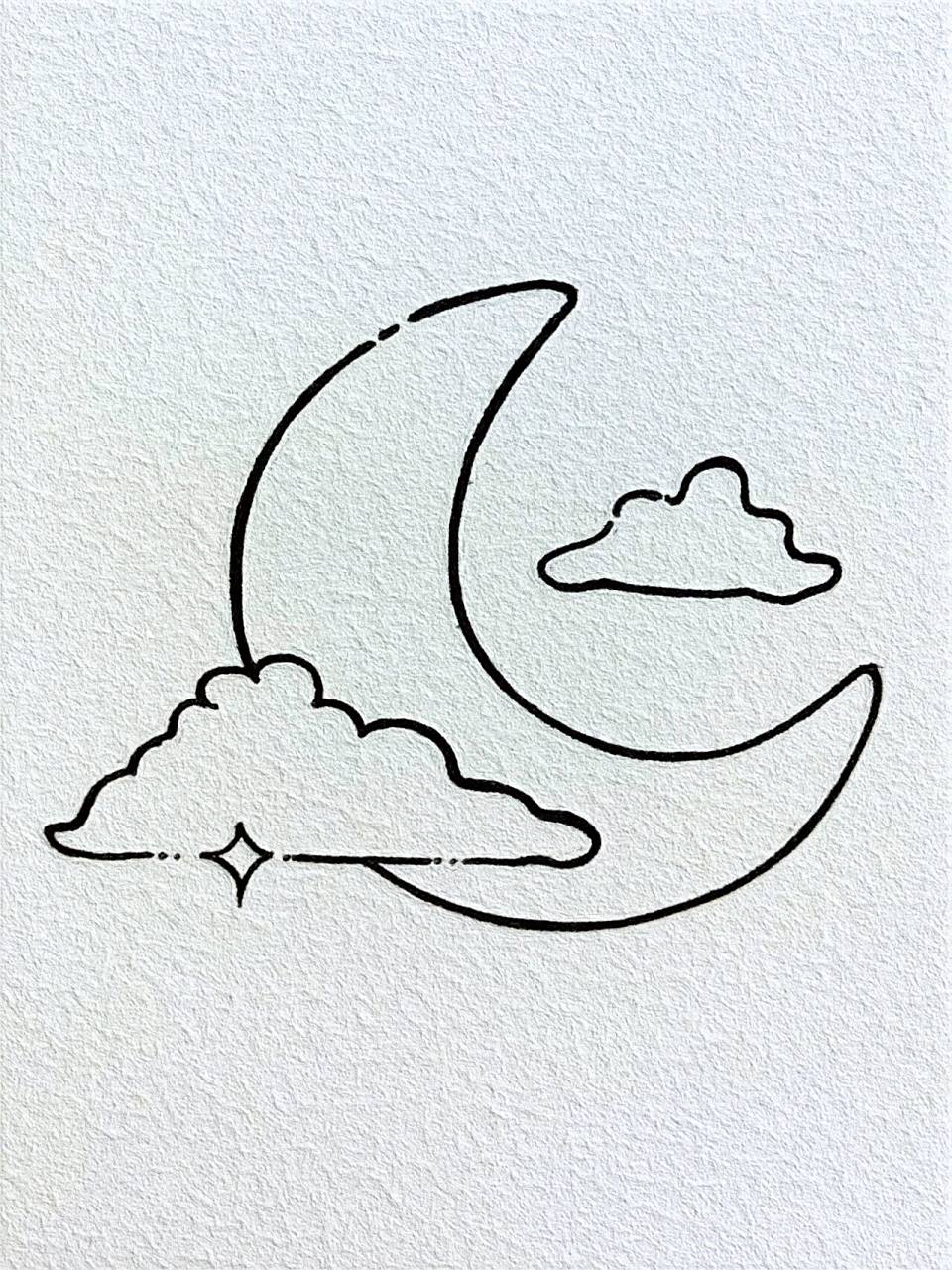 简笔画-月亮风铃92   十里清风,万顷星河,你和它们一样,都是小宝藏.