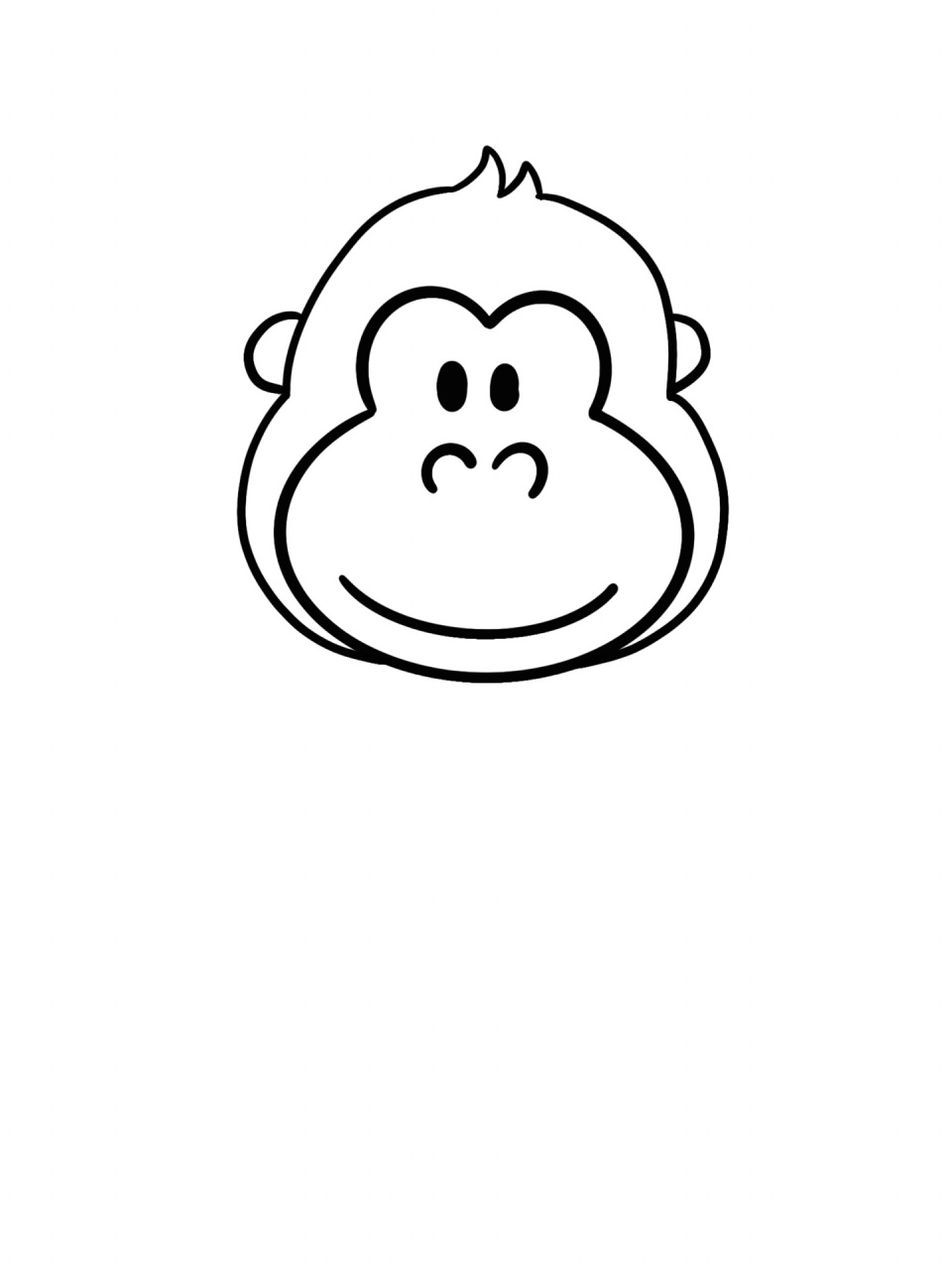 简笔画教程分享 大猩猩