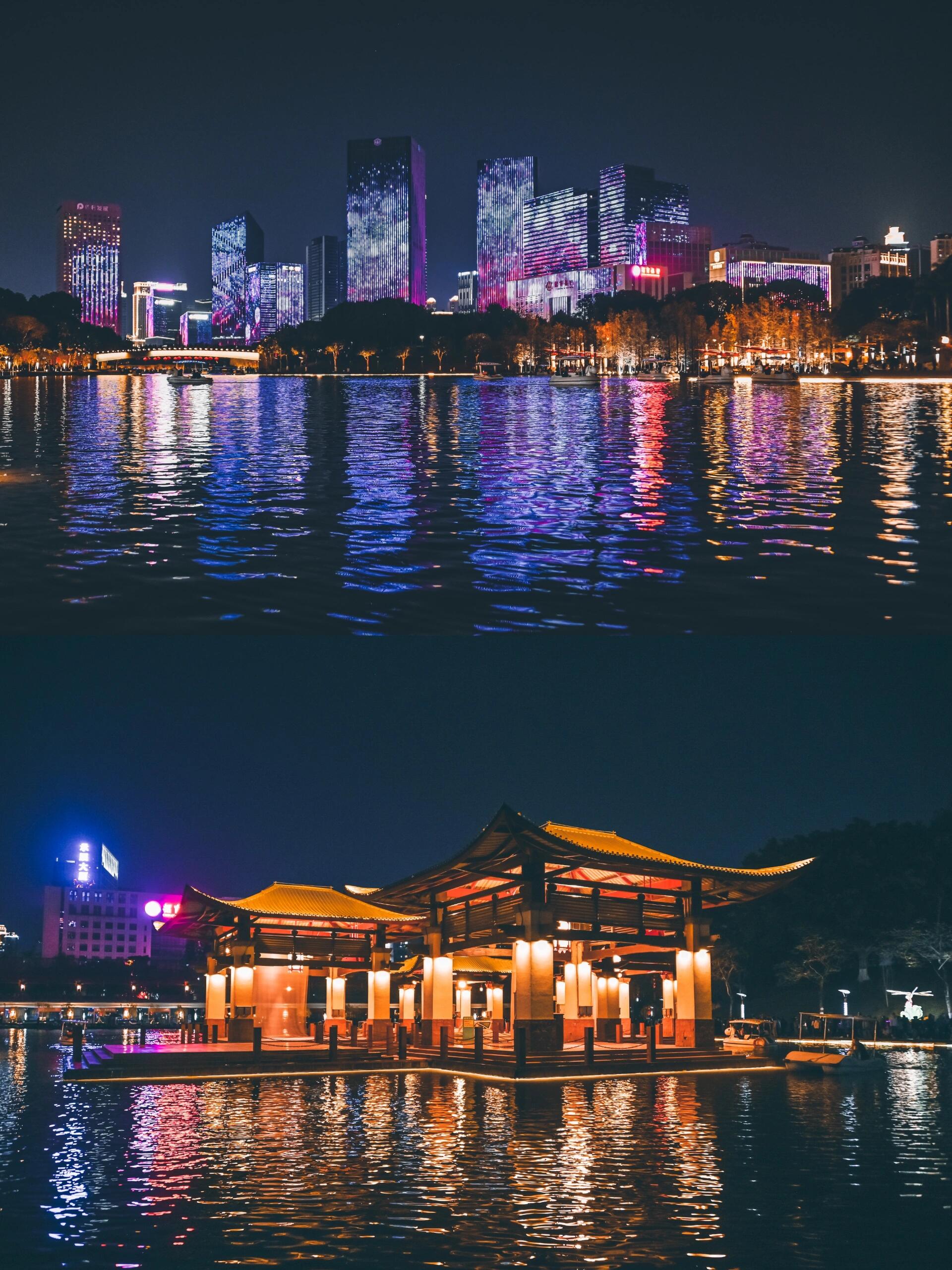 佛山千灯湖95灯彩熠熠的top.1夜景观赏地