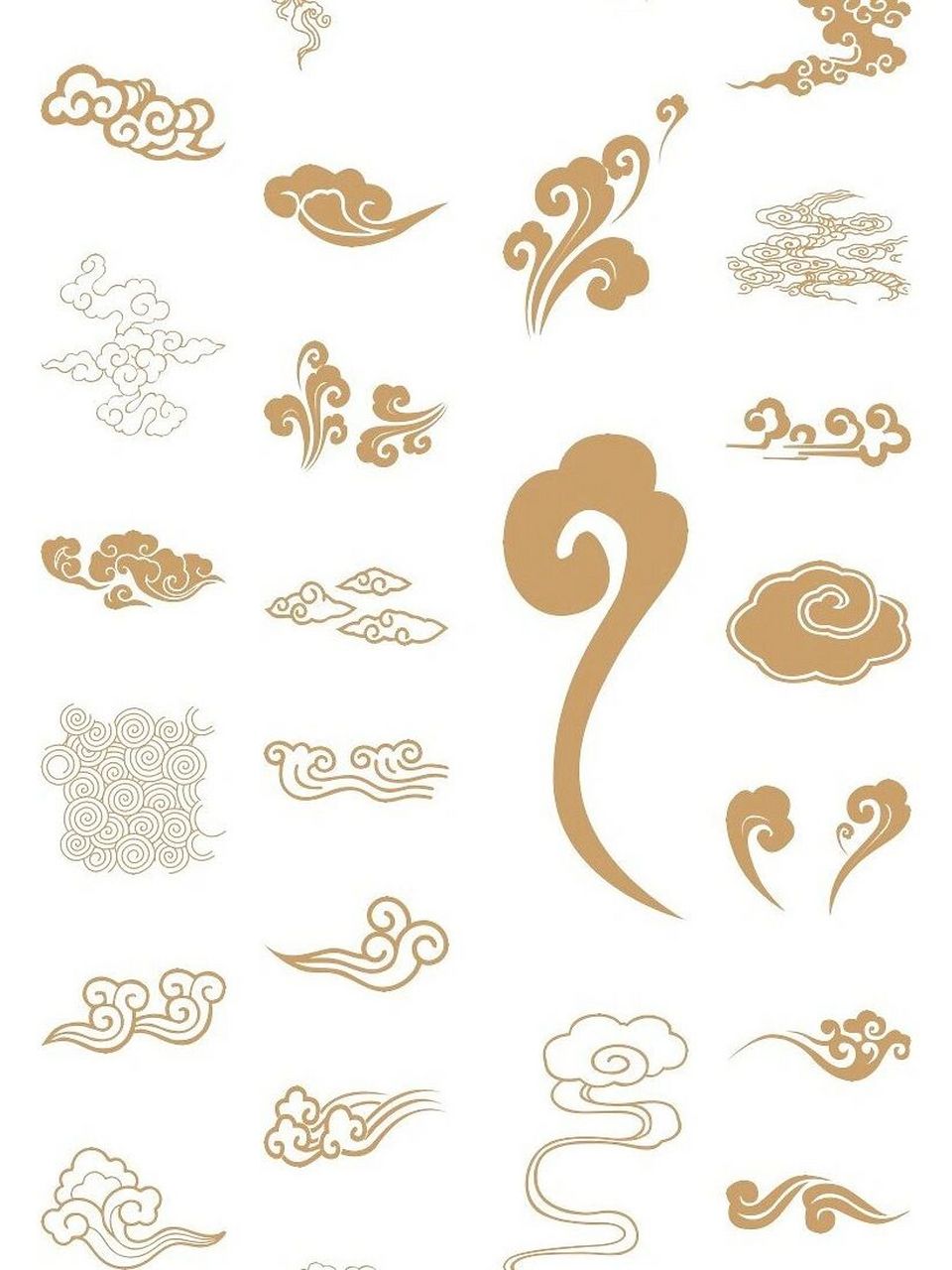 古风素材 传统纹样 云形纹饰 云纹素材 中国古风 祥云图案 花纹底纹