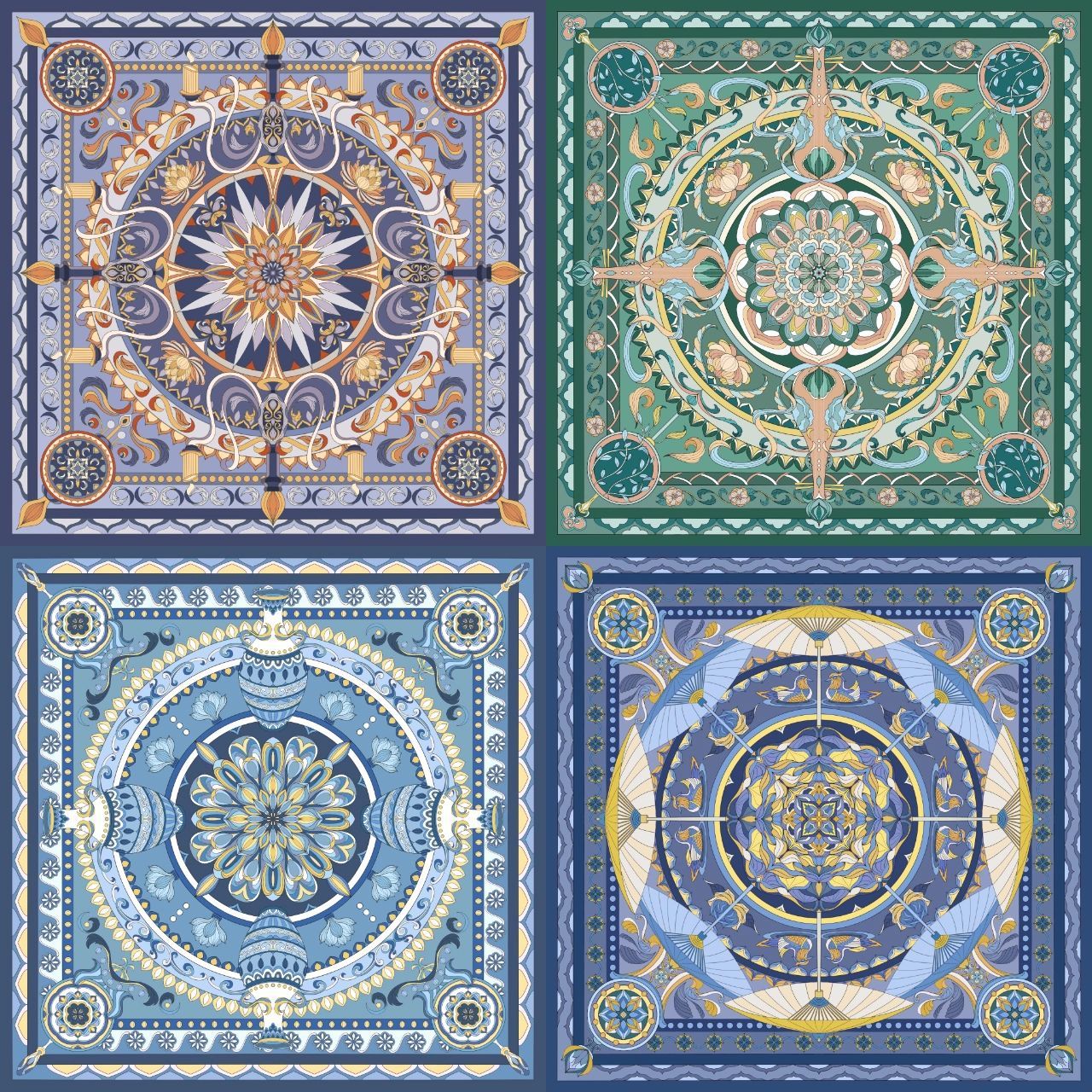 原创花卉系列纹样设计|总结篇 对称纹样设计花卉系列完结篇,接下来会