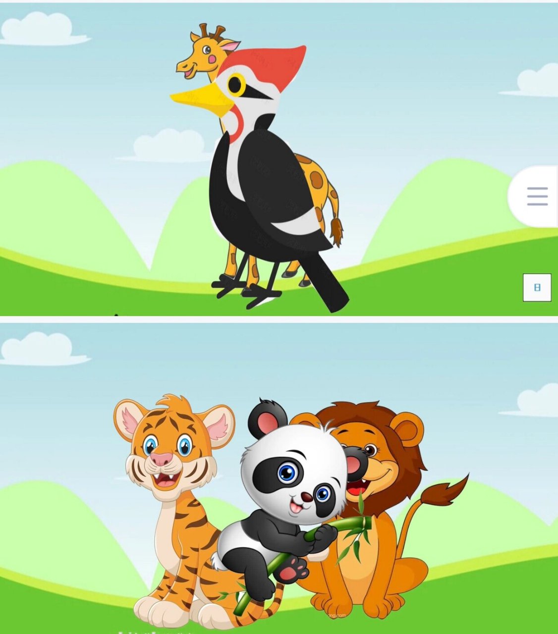 97优质课6015中班音乐歌唱游戏《小动物捉迷藏》 96配套资料