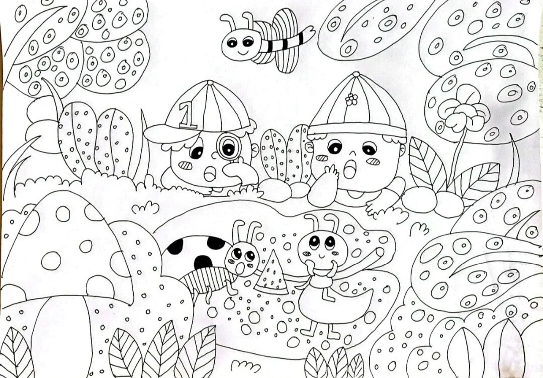 昆虫世界 主题画