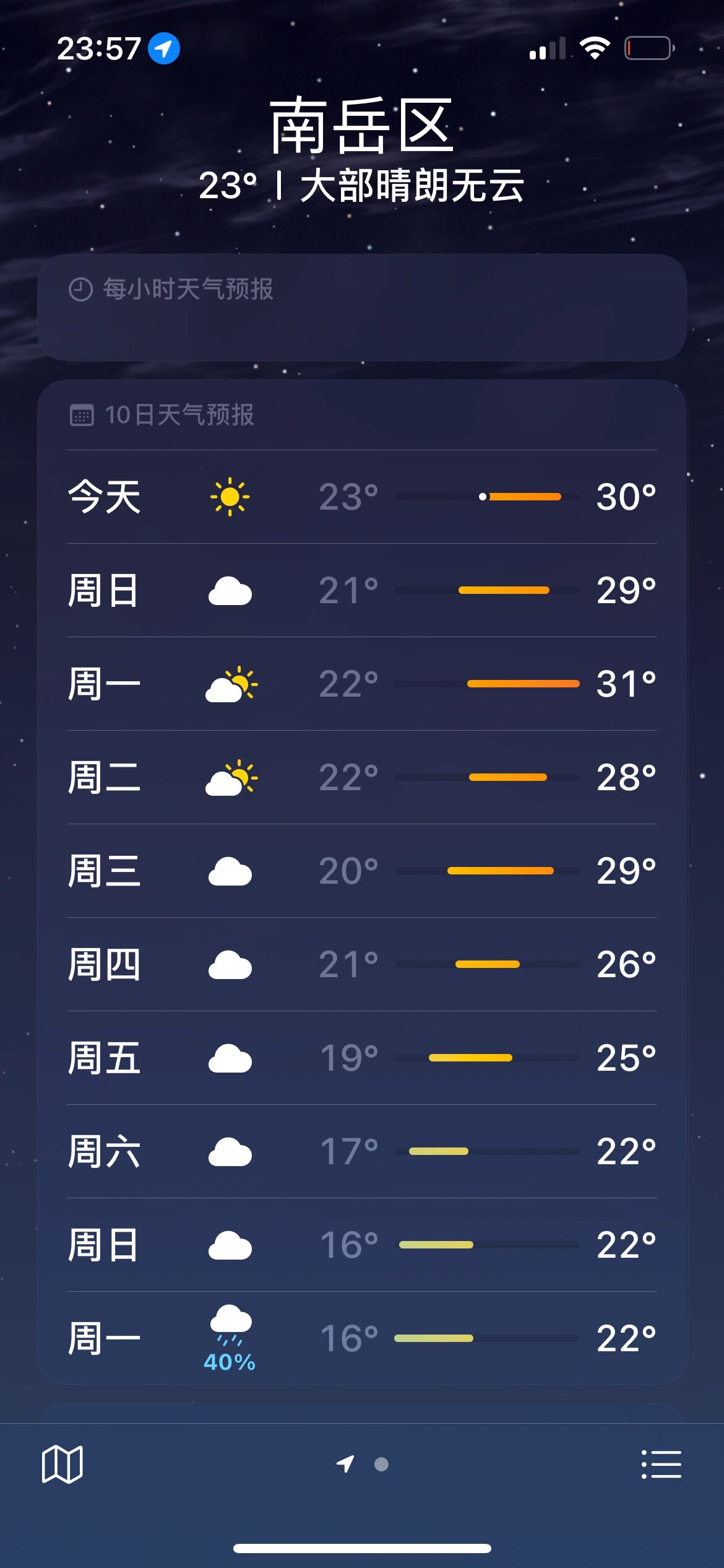 南岳天气预报图片