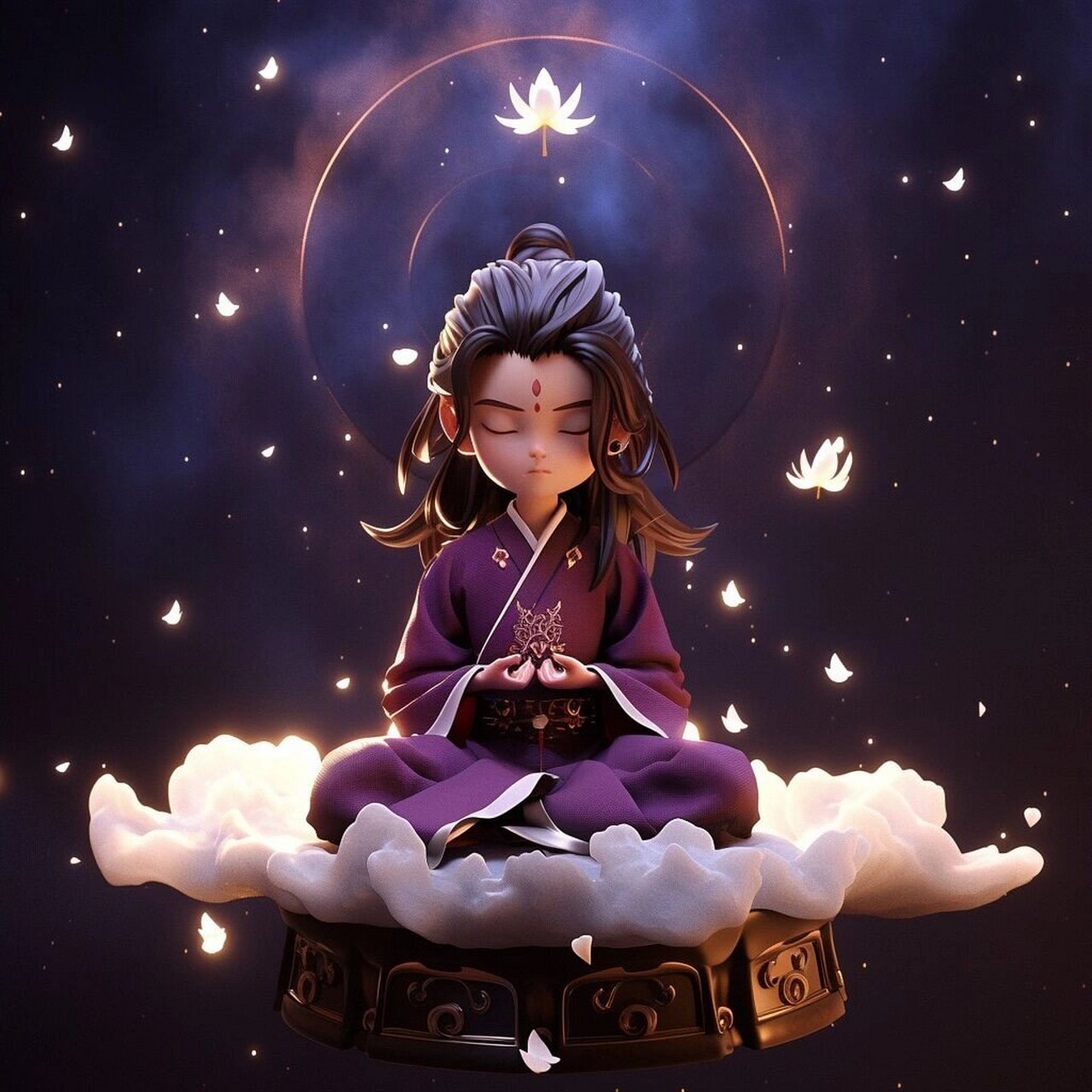 紫色系列之佛系/道系头像 #男生头像# #微信头像# #优质头像# #插画