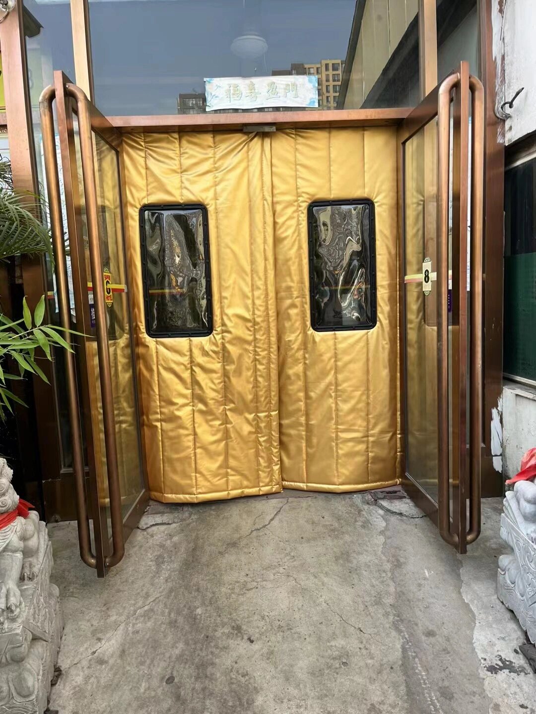 订做棉门帘 冬季保暖暖门帘 高档皮革棉门帘