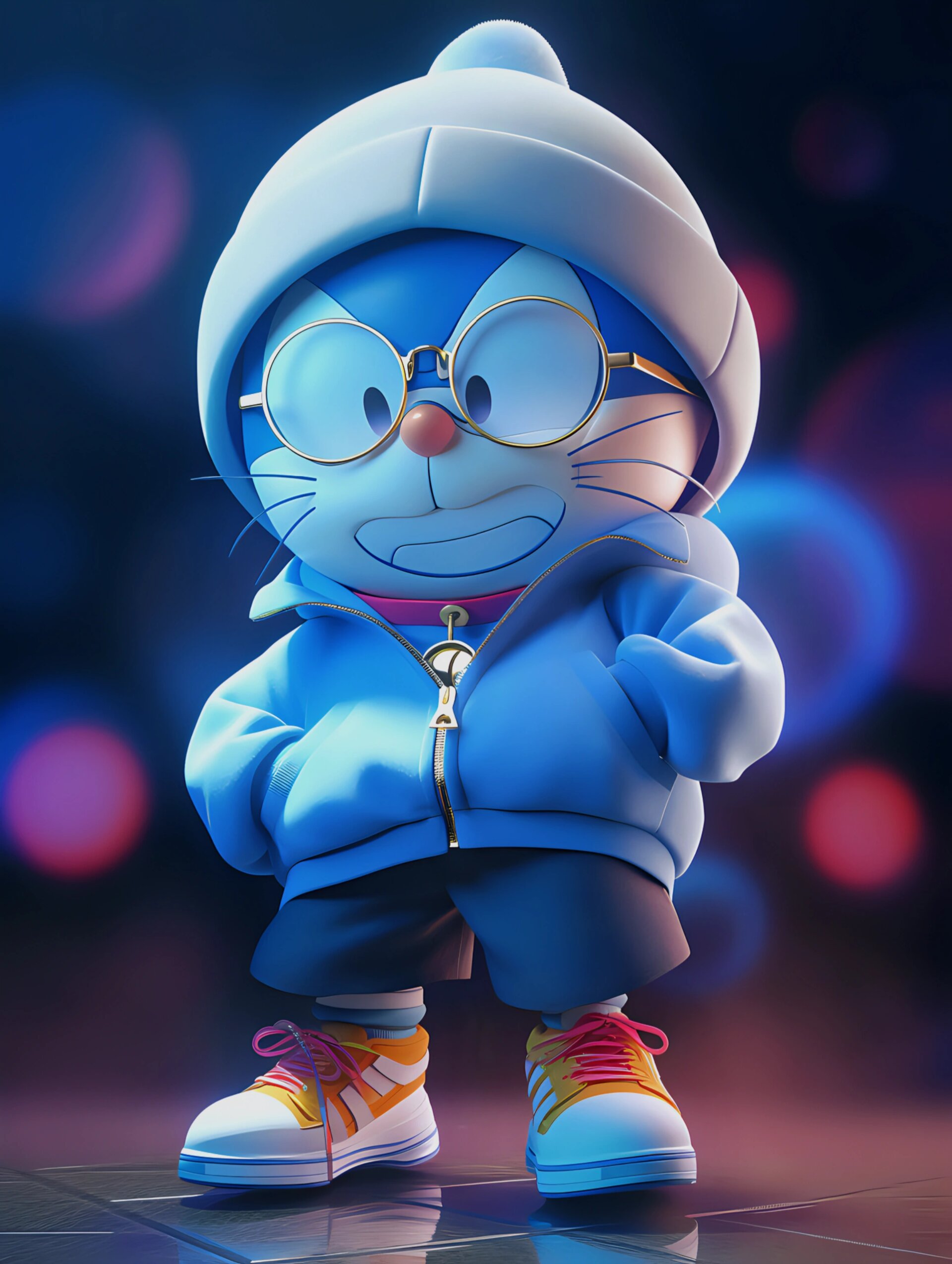 蓝胖子的潮流穿搭,酷吗?