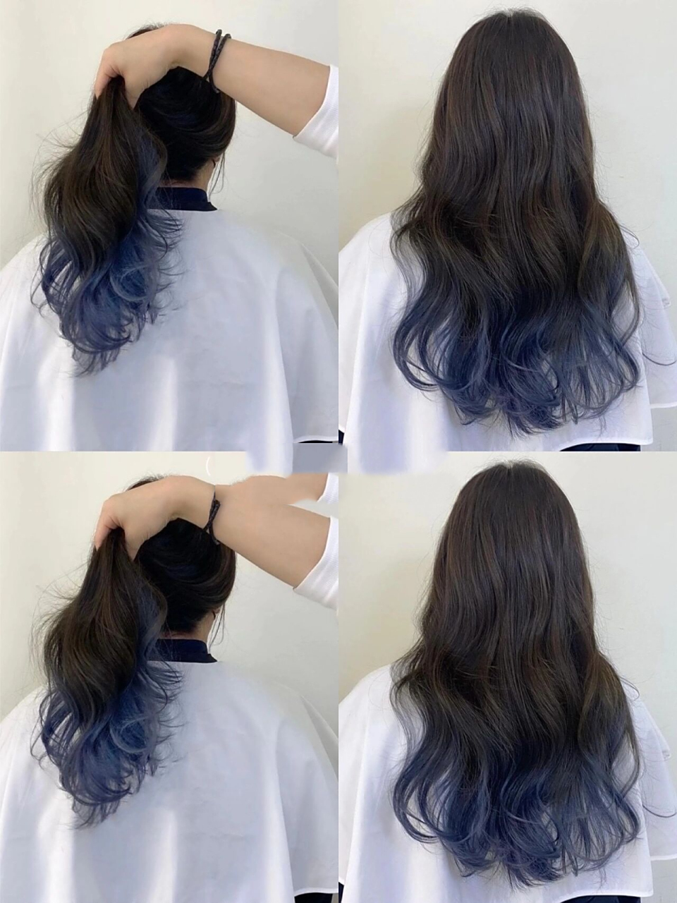 2023流行发色蓝灰渐变发尾染太好看了 太好看了,一定不能错过这款