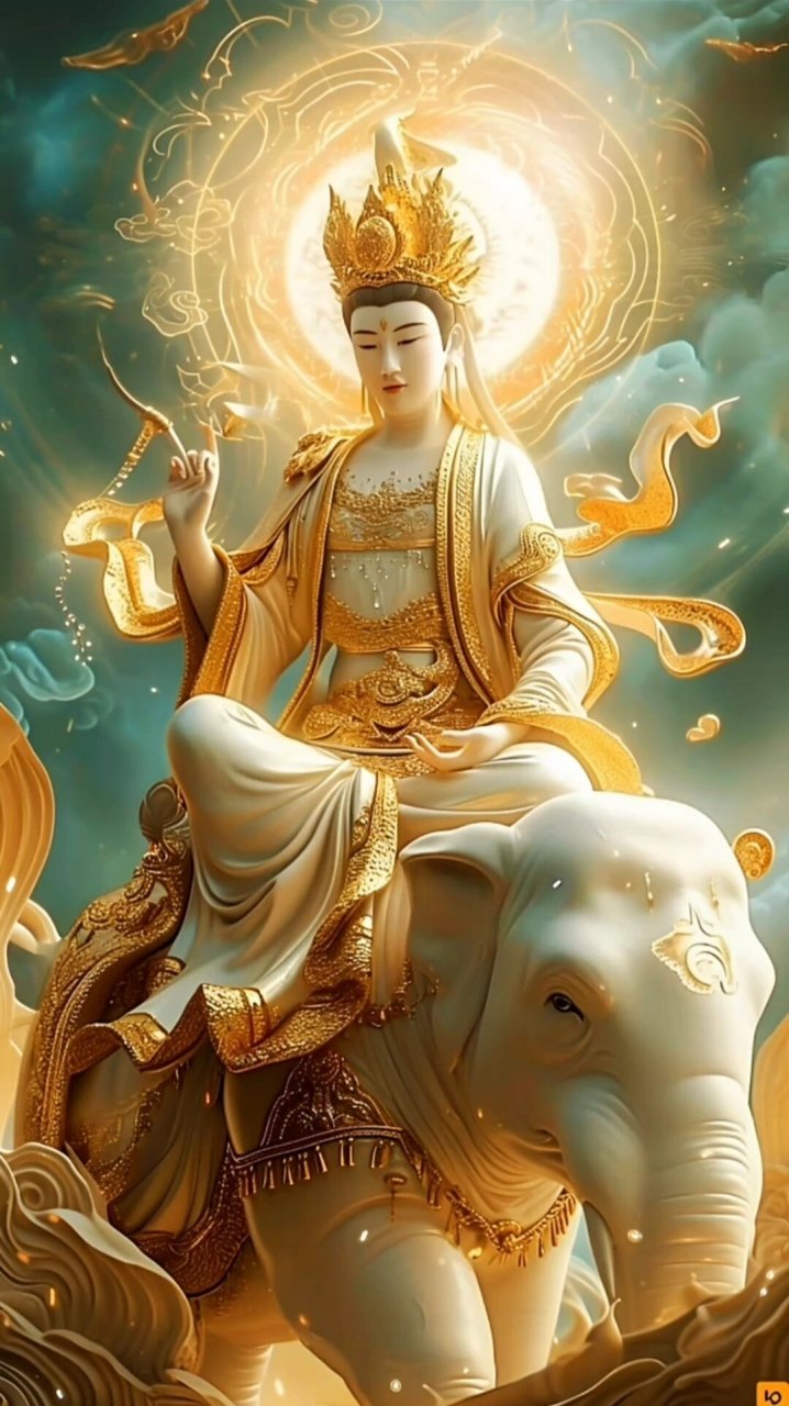 普贤菩萨图片  05 在佛教艺术的宝库中,普贤菩萨的形象总是给人以