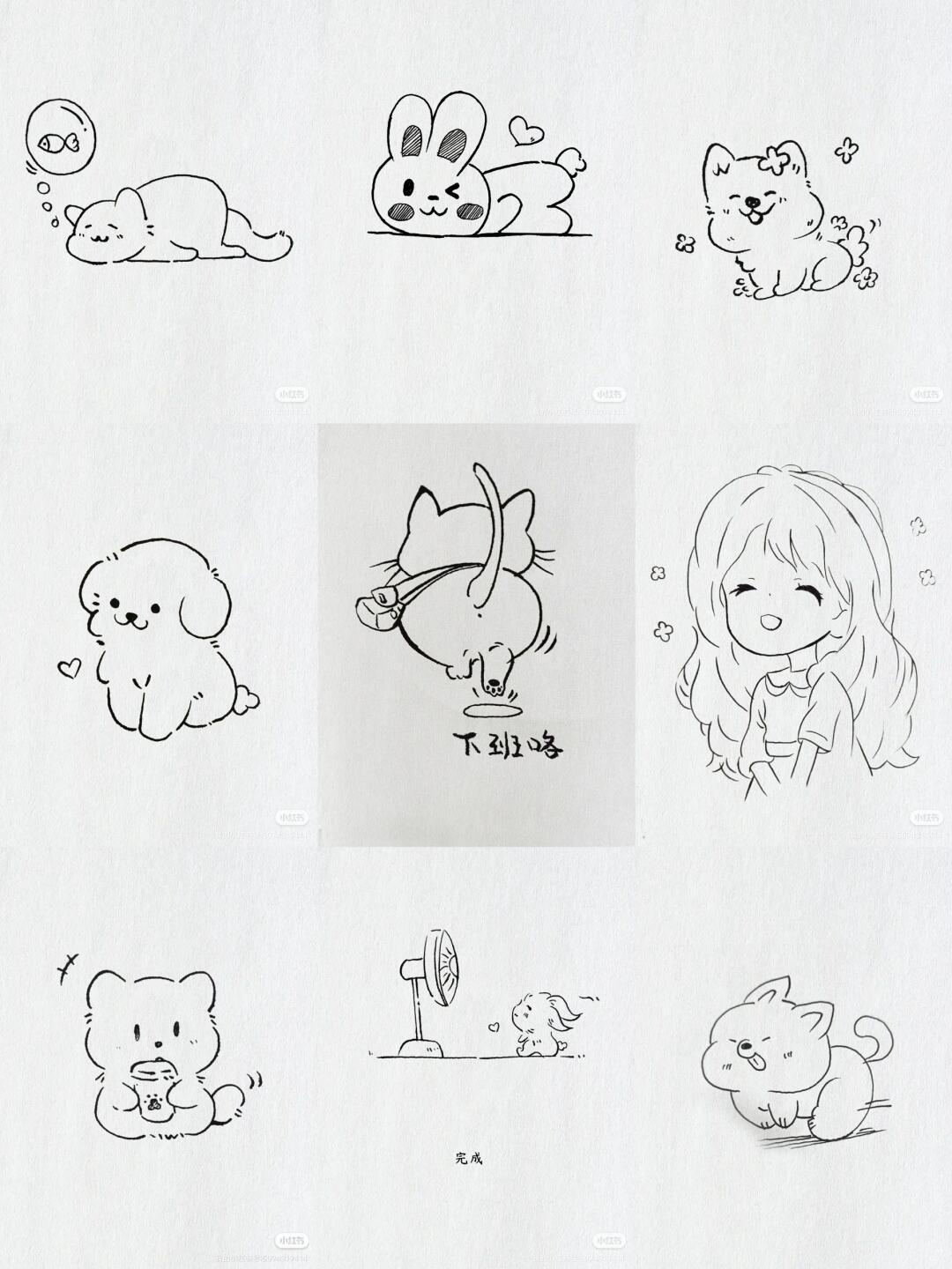 可爱卡通简笔画合集