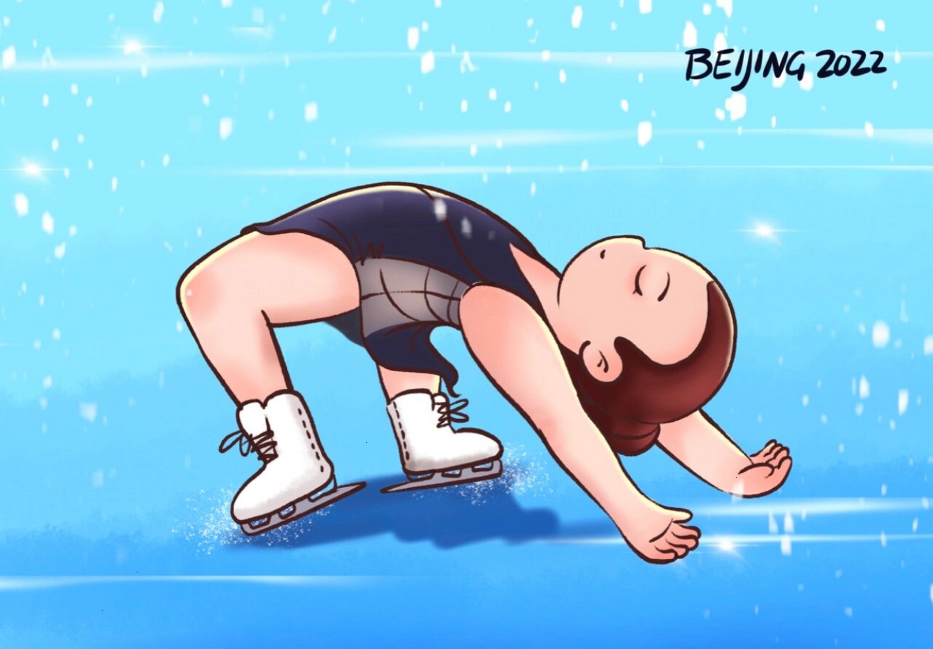 冬奥会 |花样滑冰05 2022冬奥会开始啦～好激动～画一下可爱的