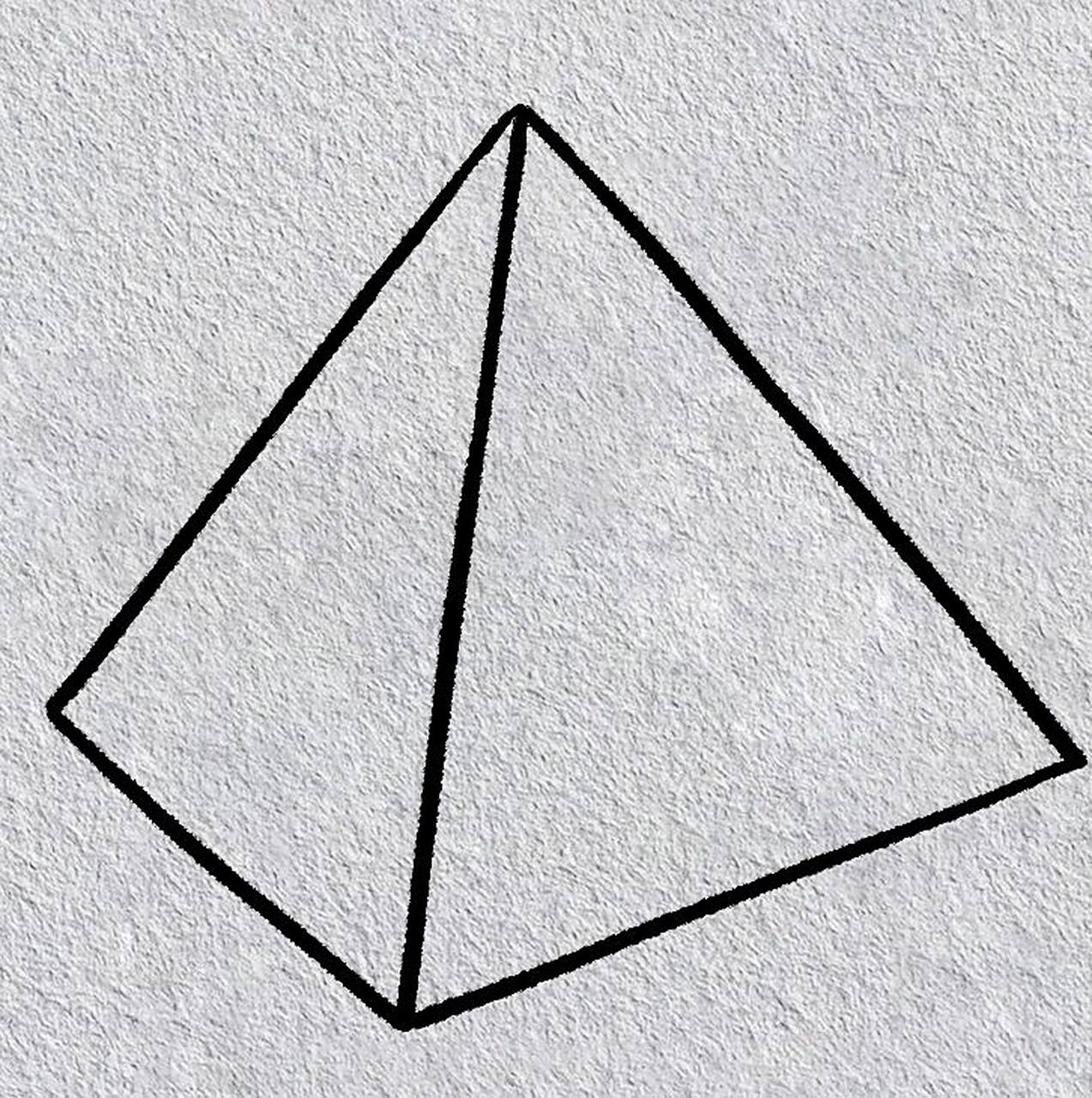 金字塔的简笔画(附步骤) 世界名胜古迹之金字塔,一起画起来吧!