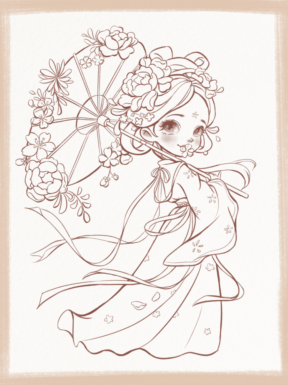 09速写打卡d102|手绘人物花仙子|儿童插画 参考造型是  真仙女下凡