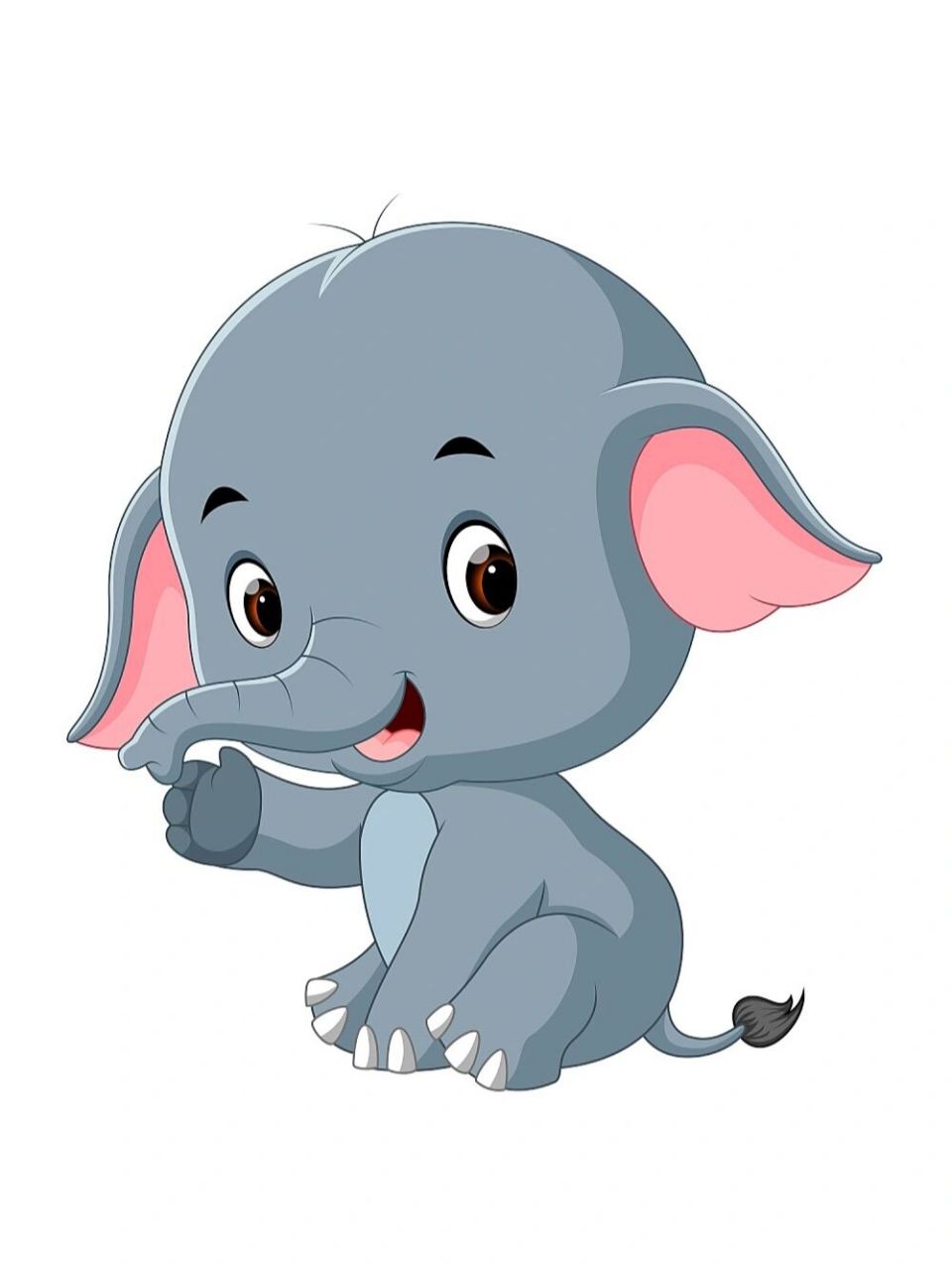 卡通插画|会打鼓的卡通小象 小象真的是一个非常厉害的卡通象哦!